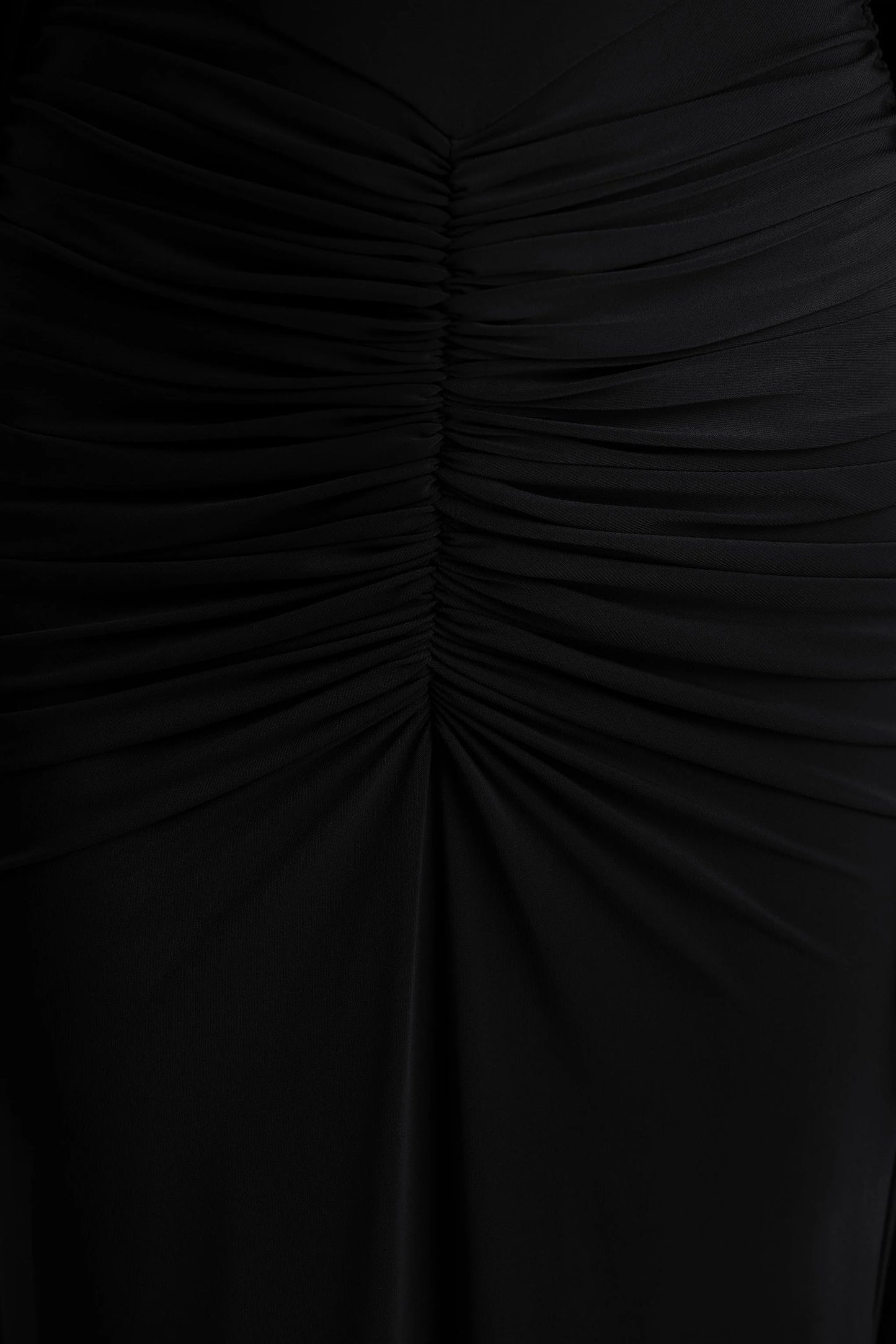 Premiere Black Boat-Neck Maxi Dress With Open-Back And Cape-Sleeves