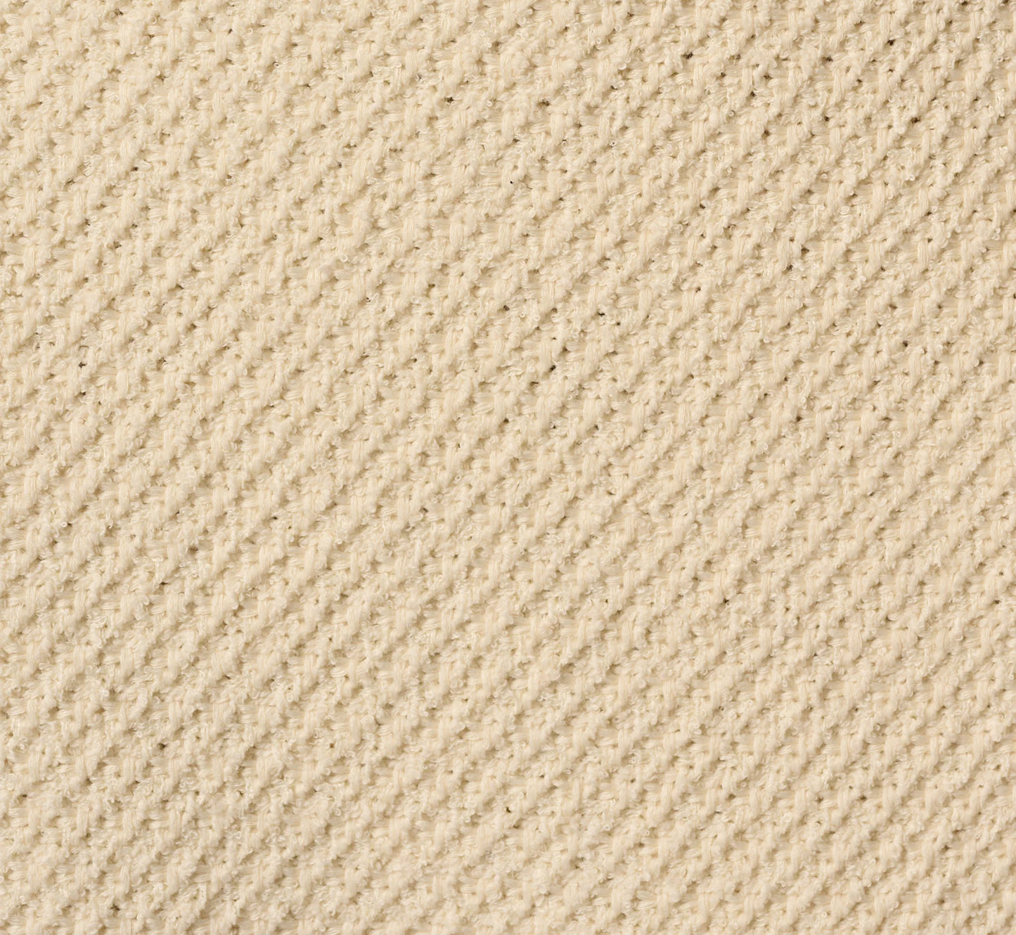 Textured Knit Fringe Midi Skirt In Cream