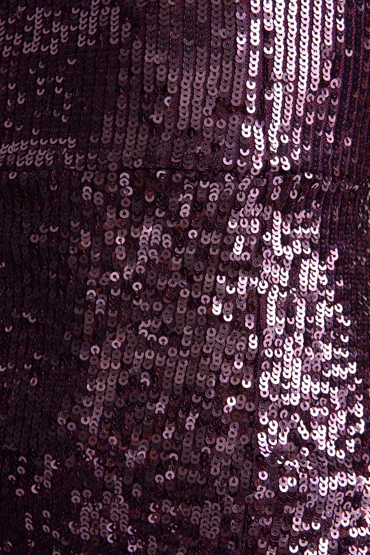 High Life Plum Sequin Square-Neck Maxi Dress With Front-High Split