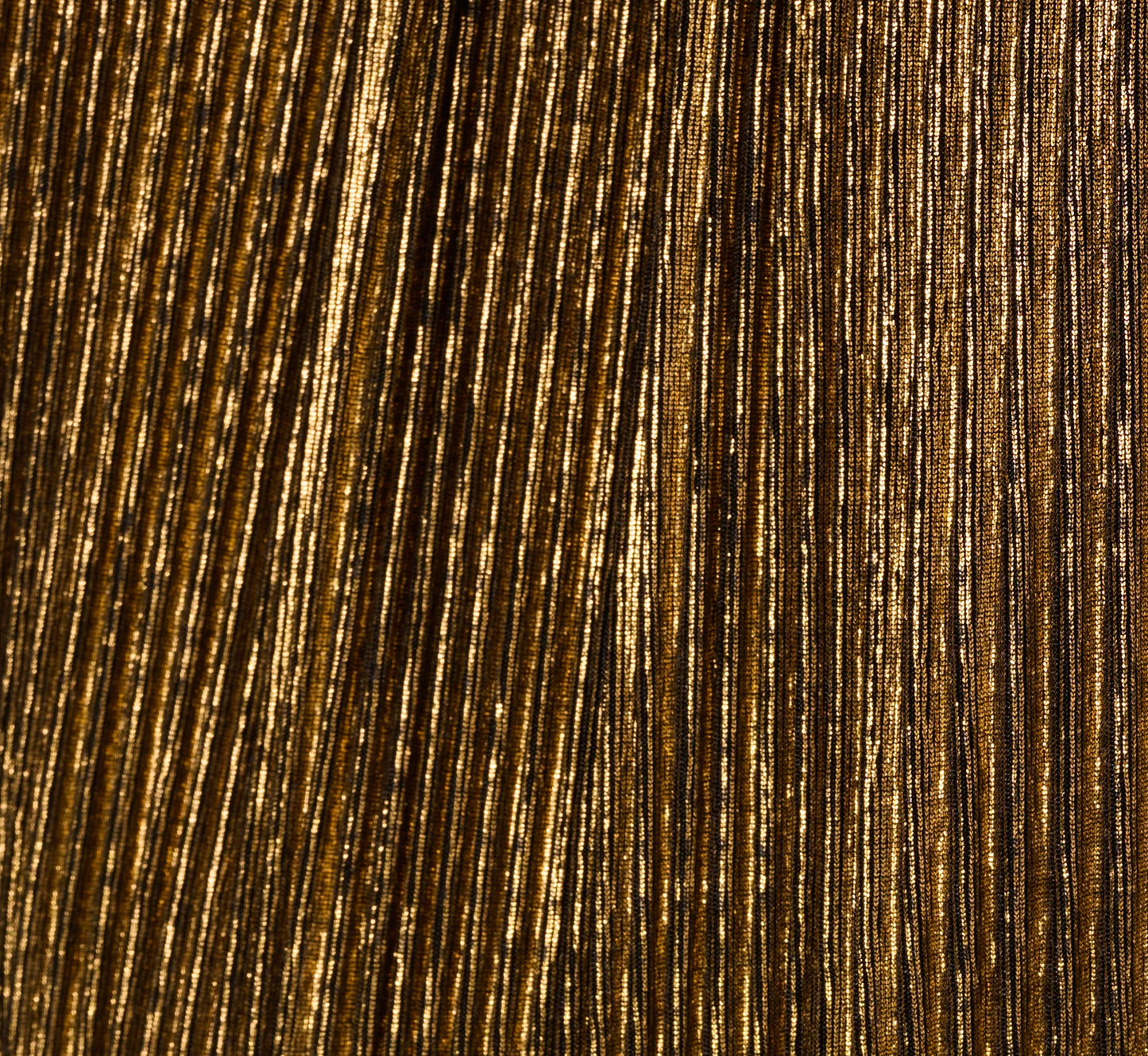 Halter Pleated Metallic Dress In Gold