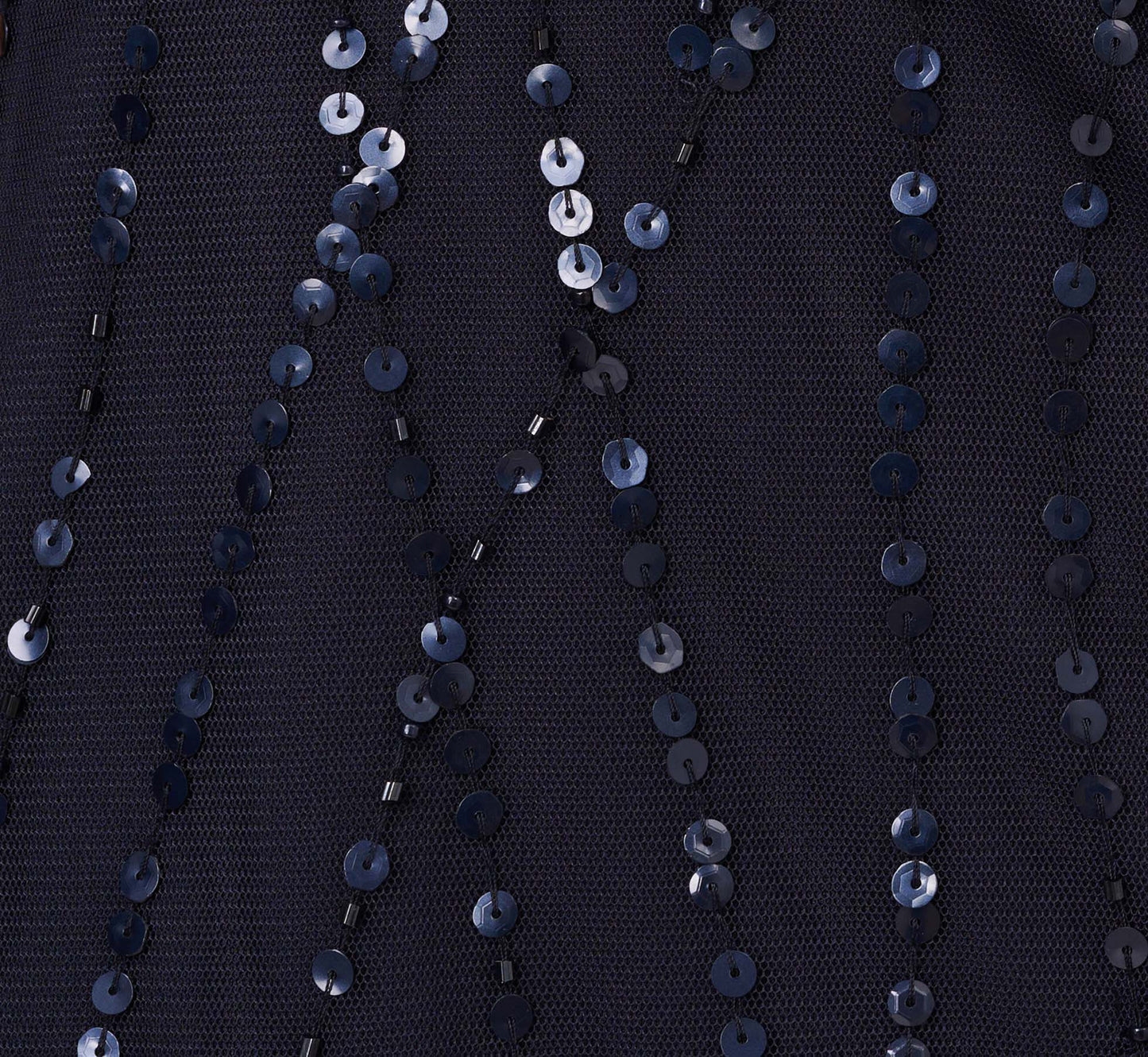 Draped One Shoulder Dress With Sequin Detail In Dusty Navy