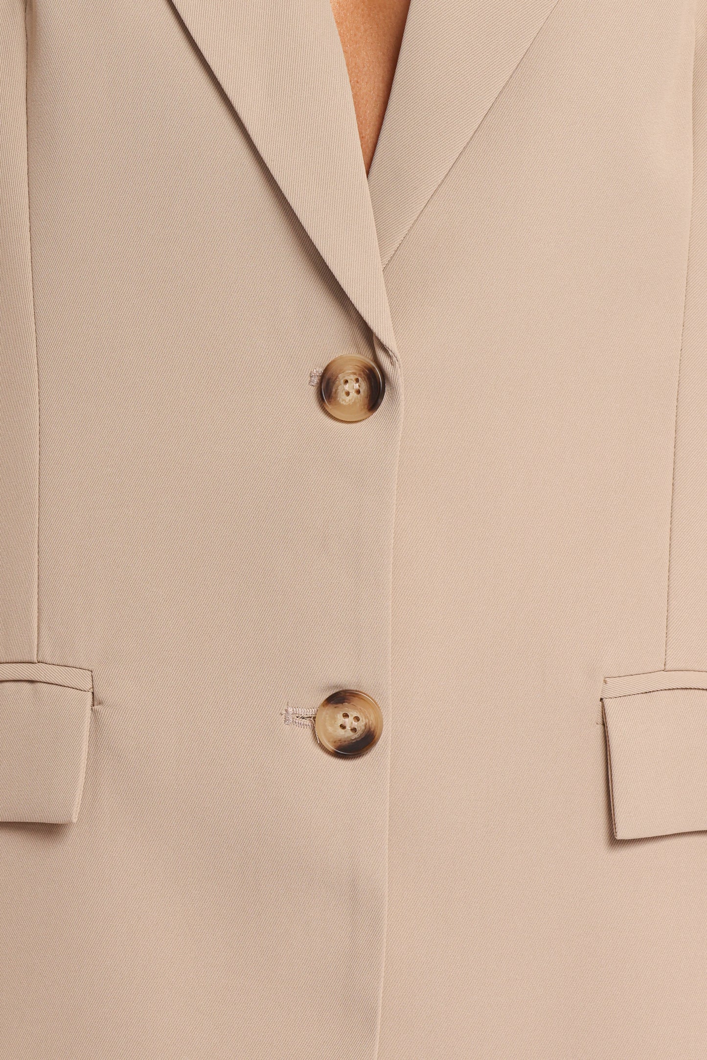 Nora Short Sleeve Blazer - Beige