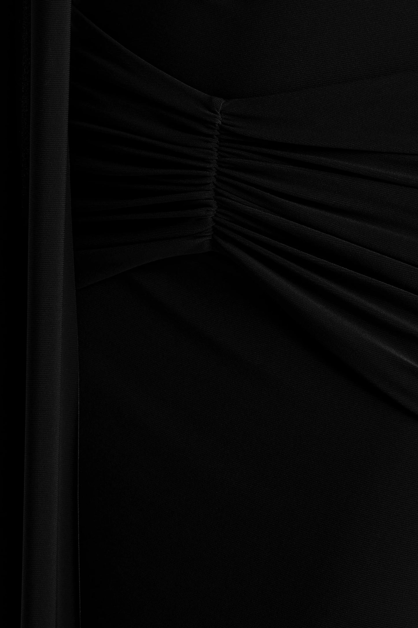 Hyla Black High-Neck Maxi Dress With Sash-Detail