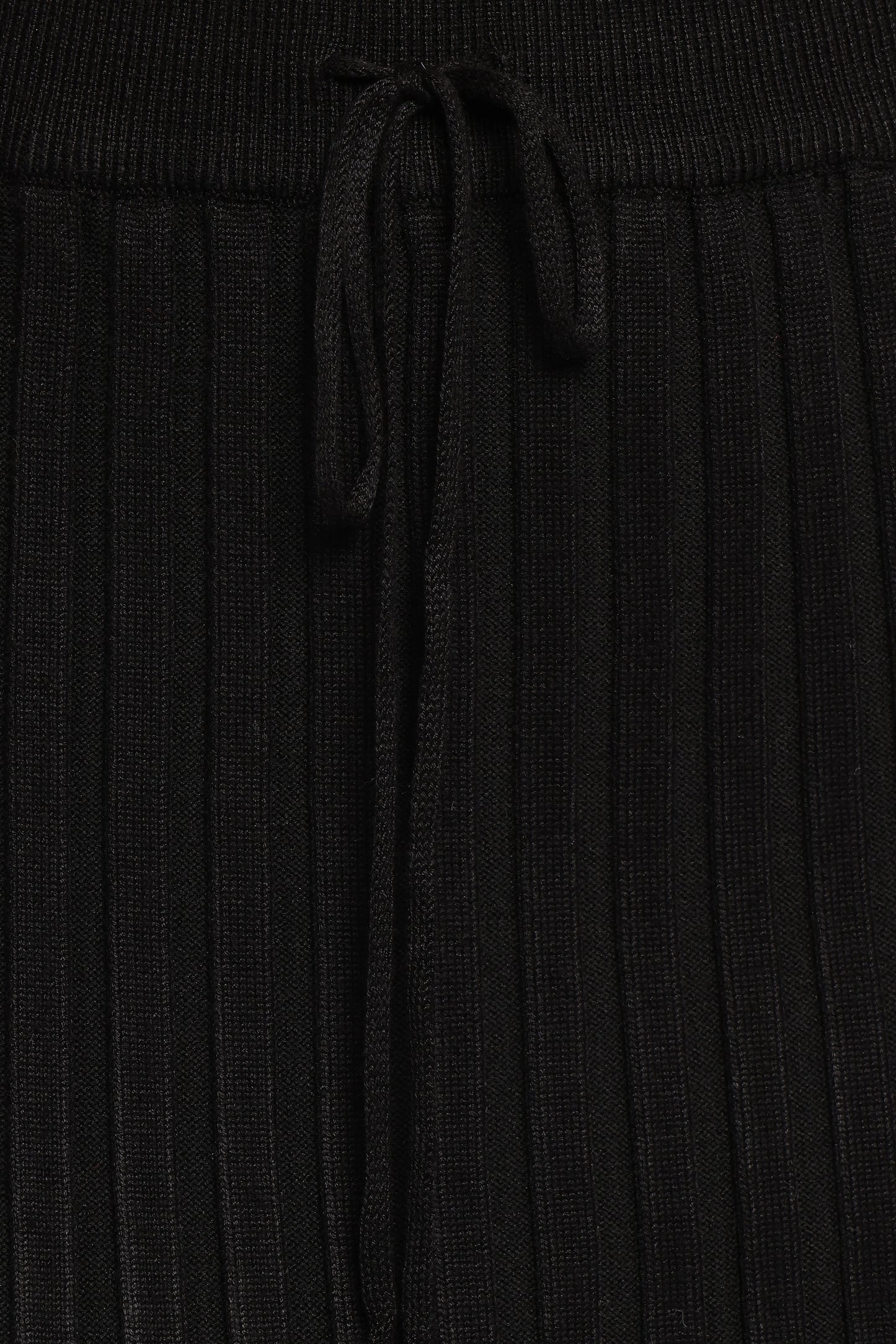 Richelle Ribbed Knit Skirt Set - Black