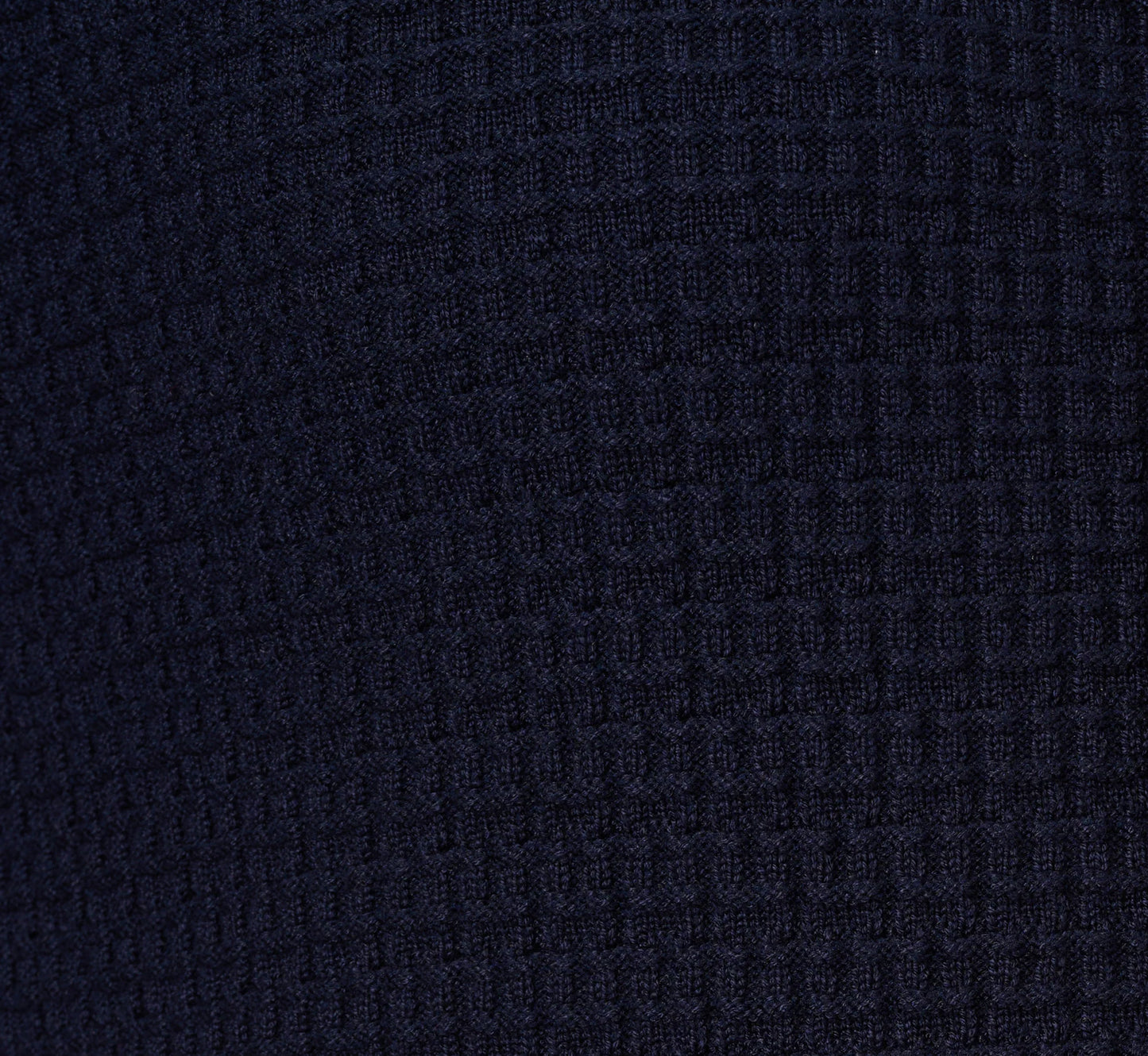 Waffle Knit Cardigan Sweater With Frayed Edges In Blue Moon