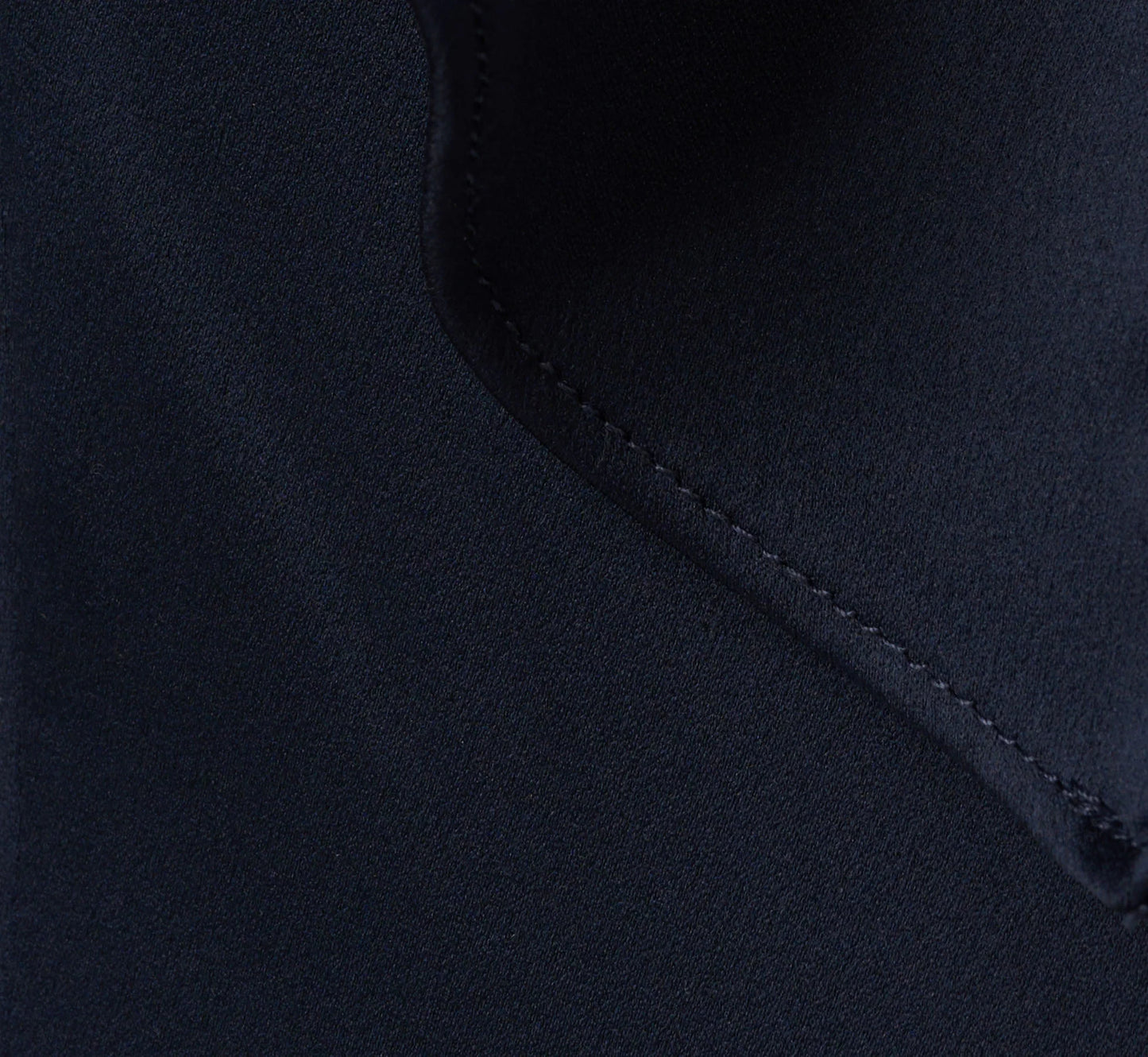Satin Crepe Ruffled Cropped Jumpsuit In Dark Navy