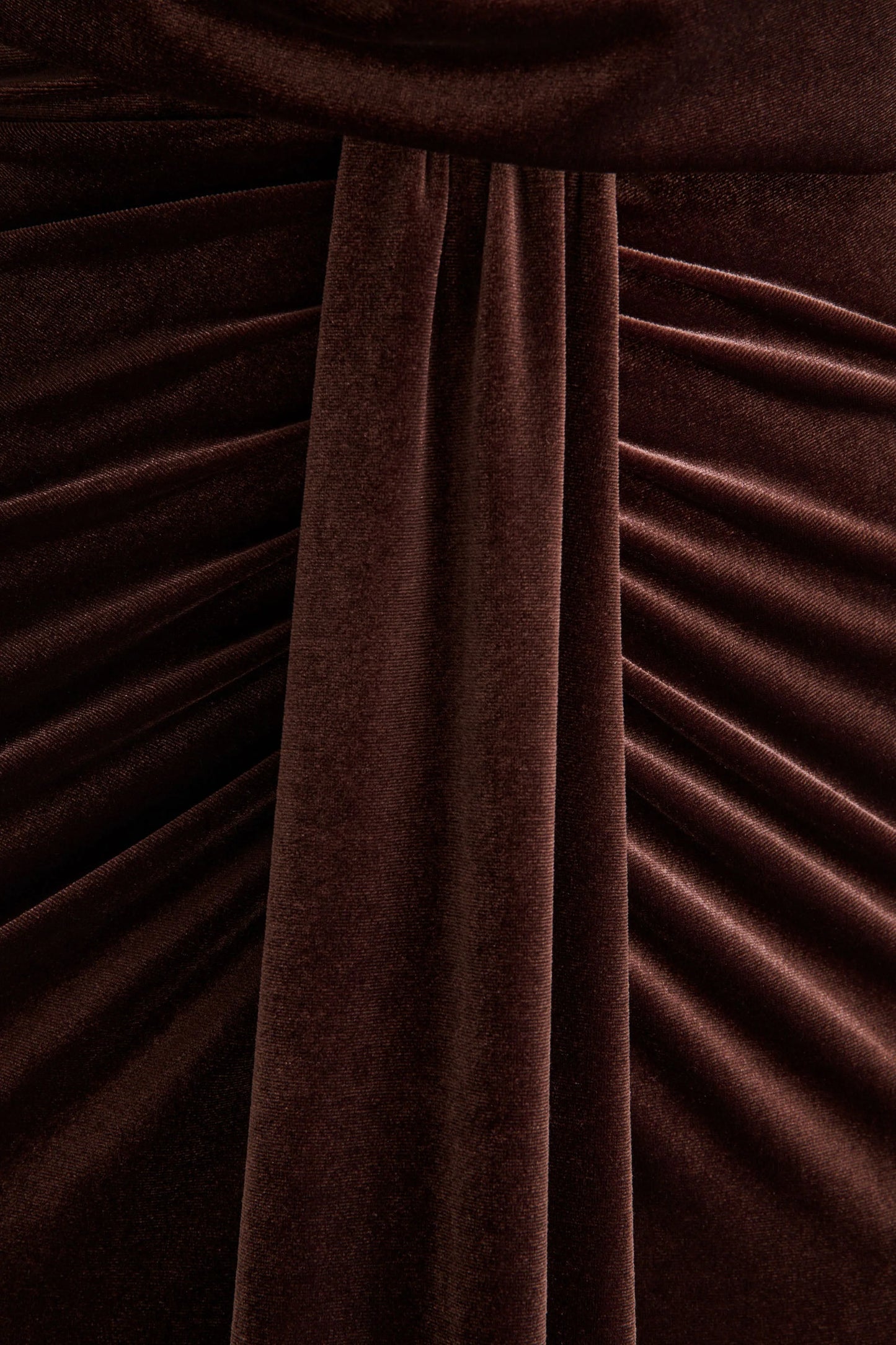 Lavernia Brown Velvet Halter-Neck Maxi Dress With Gathered-Detailing