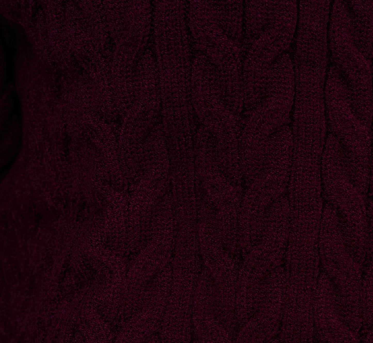 Pearly Trim Cable Knit Cardigan Sweater In Raisin