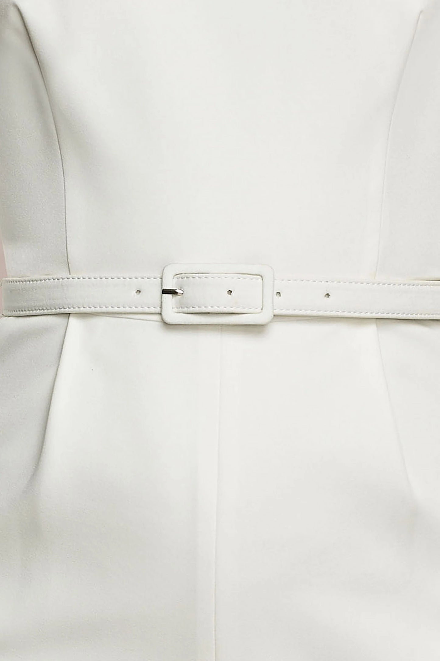 Prize Cream Crew-Neck Jumpsuit With Embellishment Detail