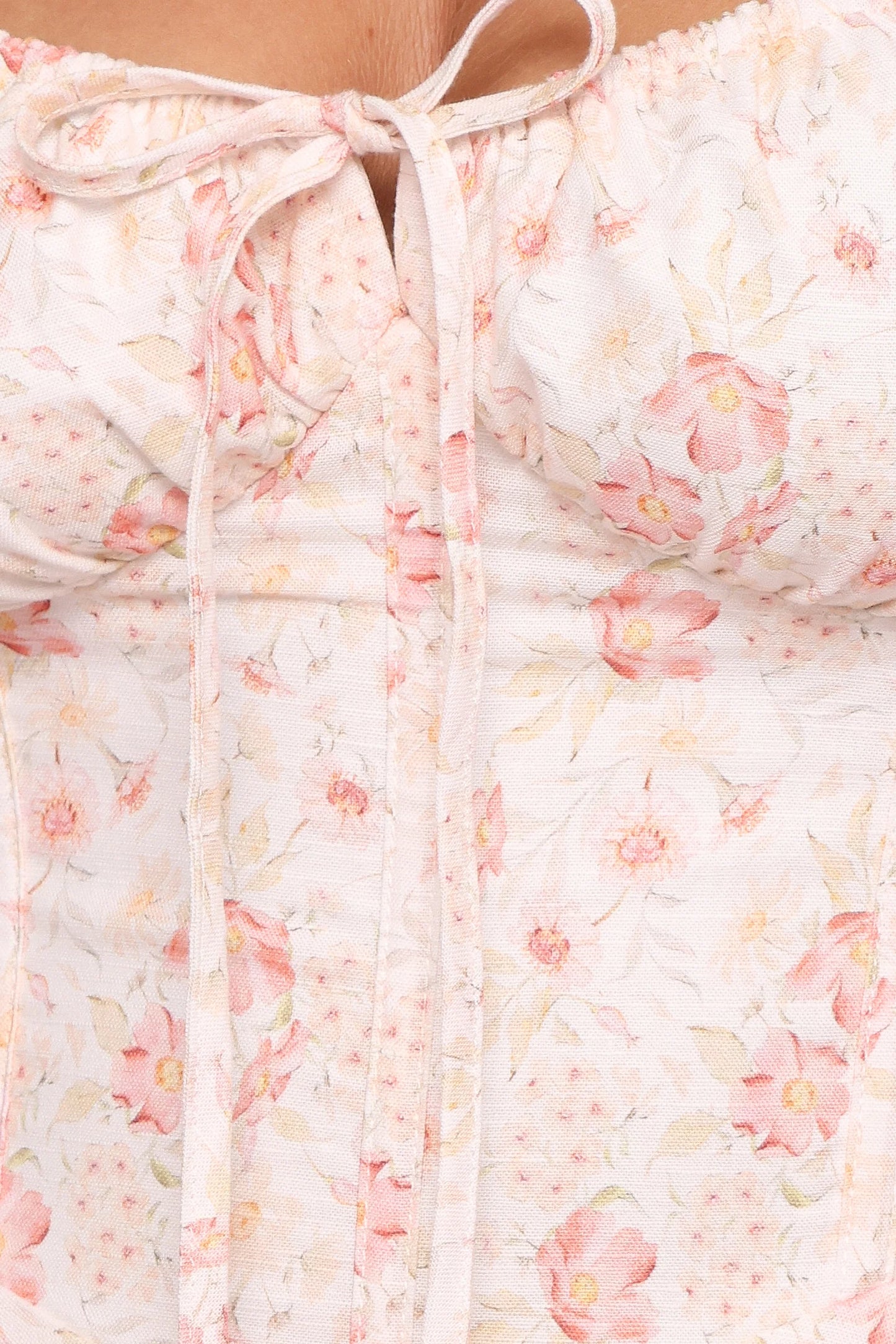 Wisteria Midi Dress - Peach Ditsy Floral
