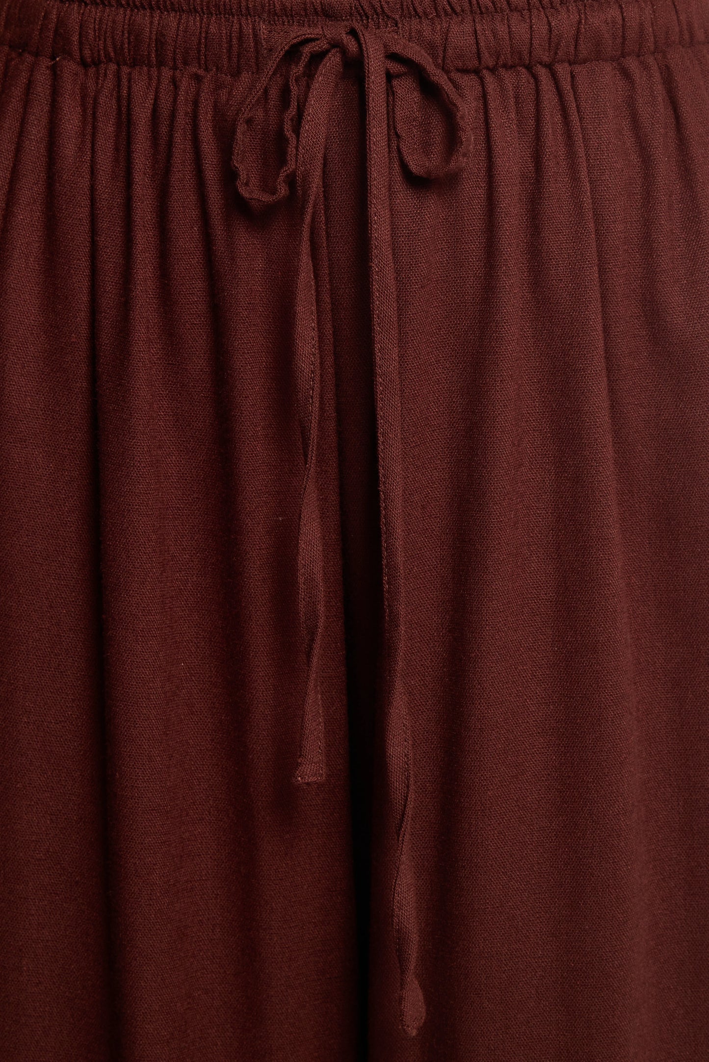 Zane Tie Waist Pant - Chocolate