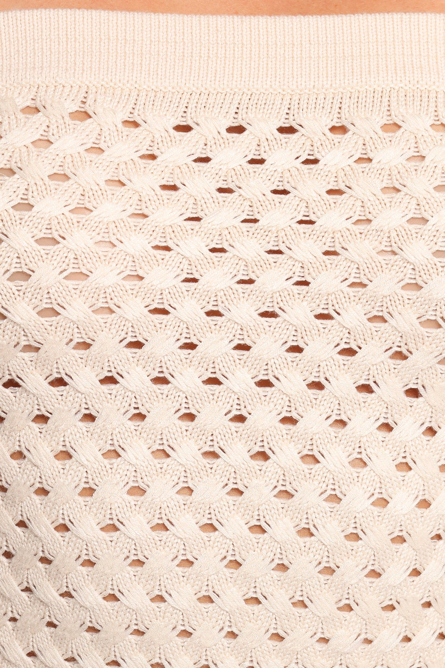 Fonte Strapless Knit Top - Cream