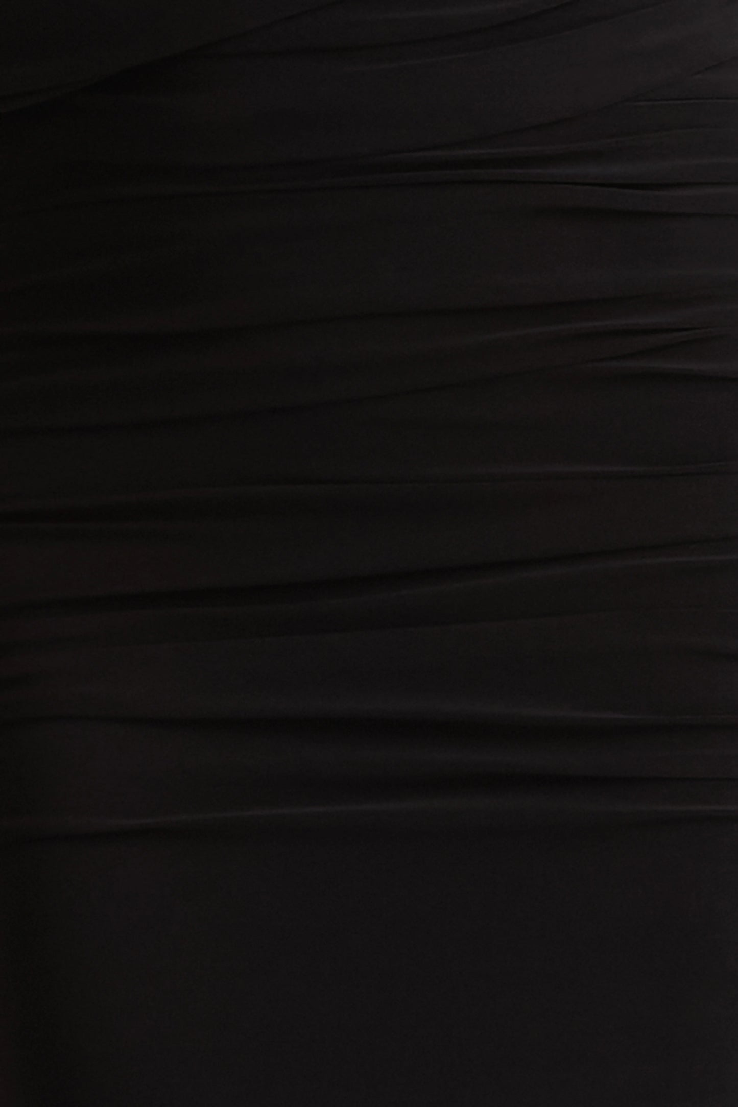 Glitz Black High-Neck Maxi Dress With Cape Sleeve and Ruched Detail