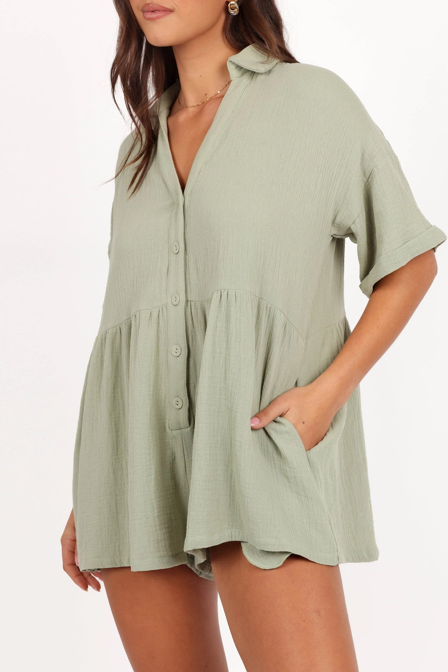 Winny Romper - Sage Green