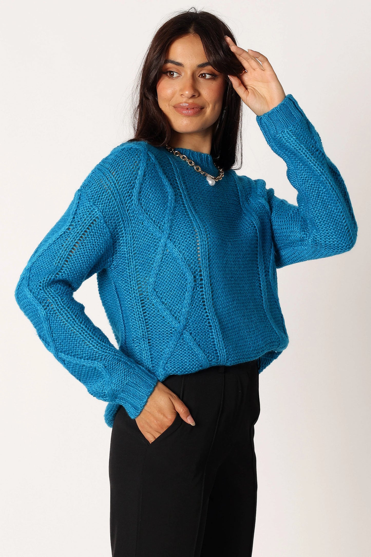 Michaela Knit Sweater - Royal Blue