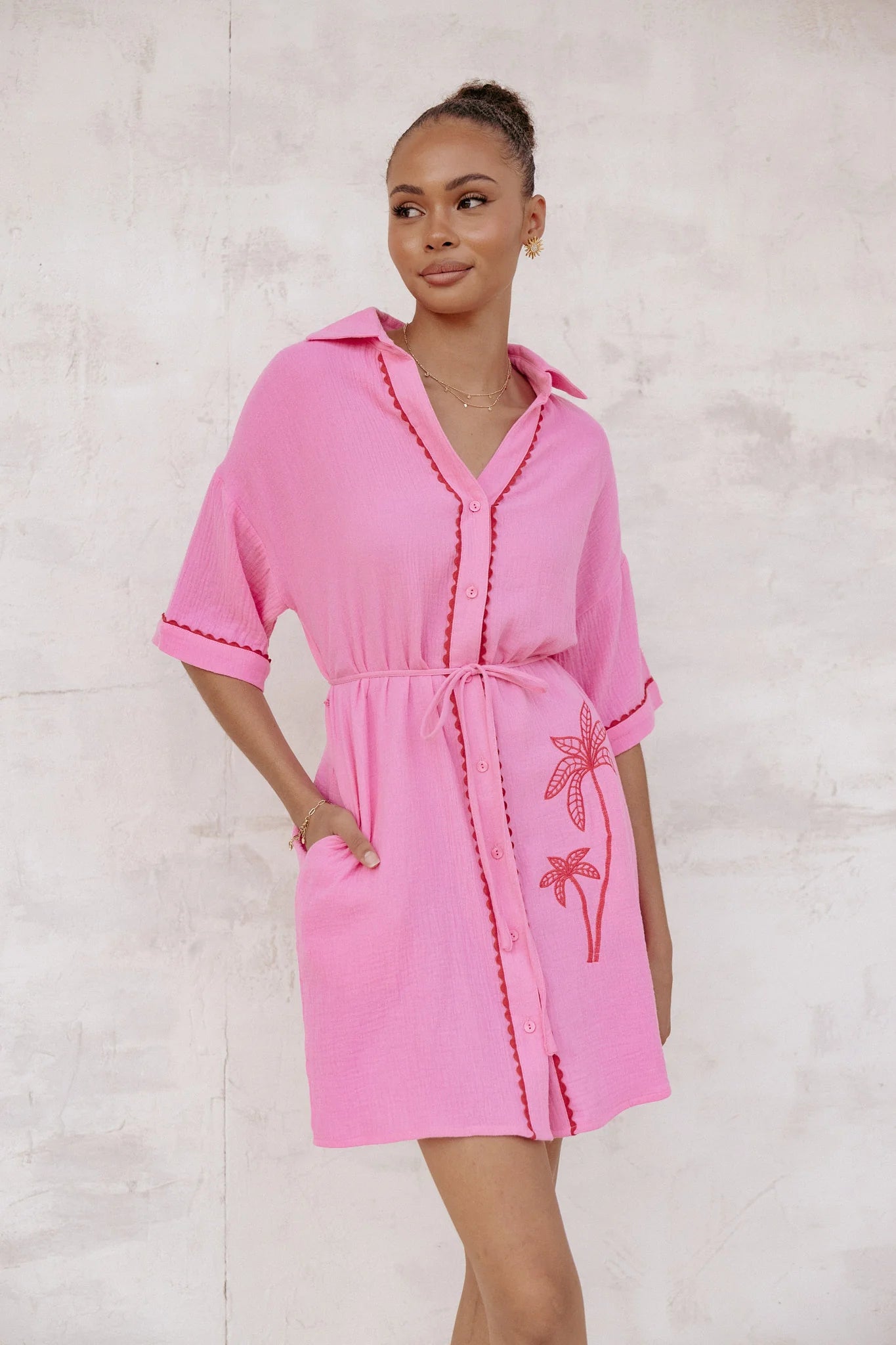 Fabiola Mini Dress - Pink
