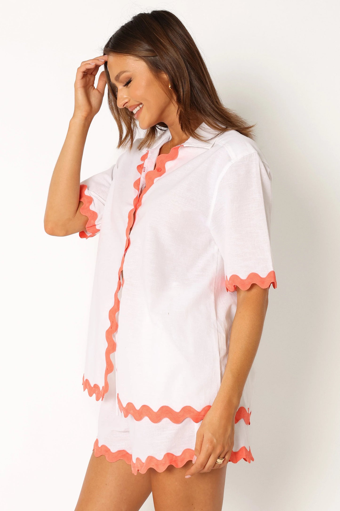 Harry Shirt - White/Melon