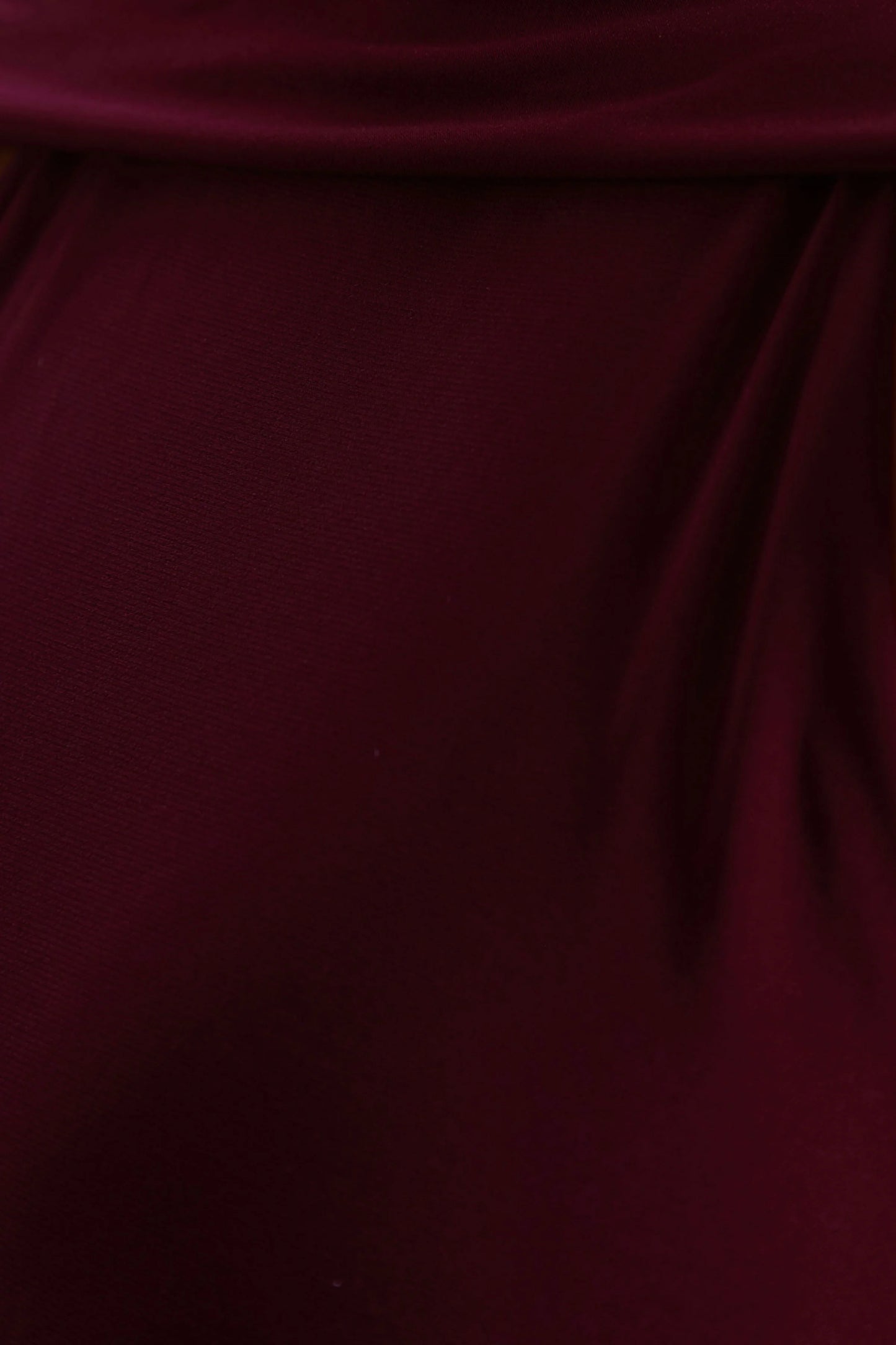 Cordy Burgundy High-Neck Maxi Dress With Scarf-Detail