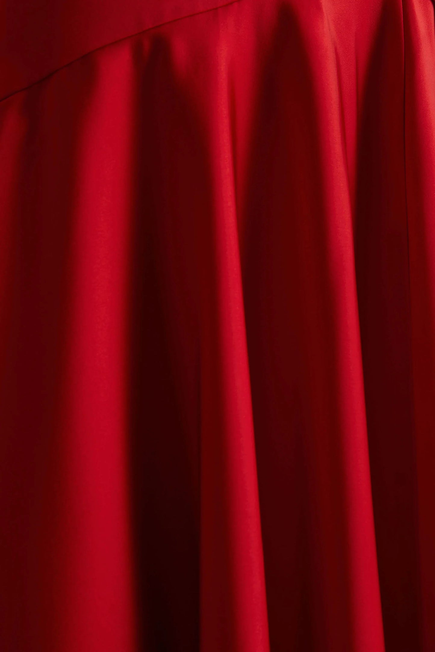 Luscious Red High-Neck Maxi Dress With Drop-Waist And Bow Detail