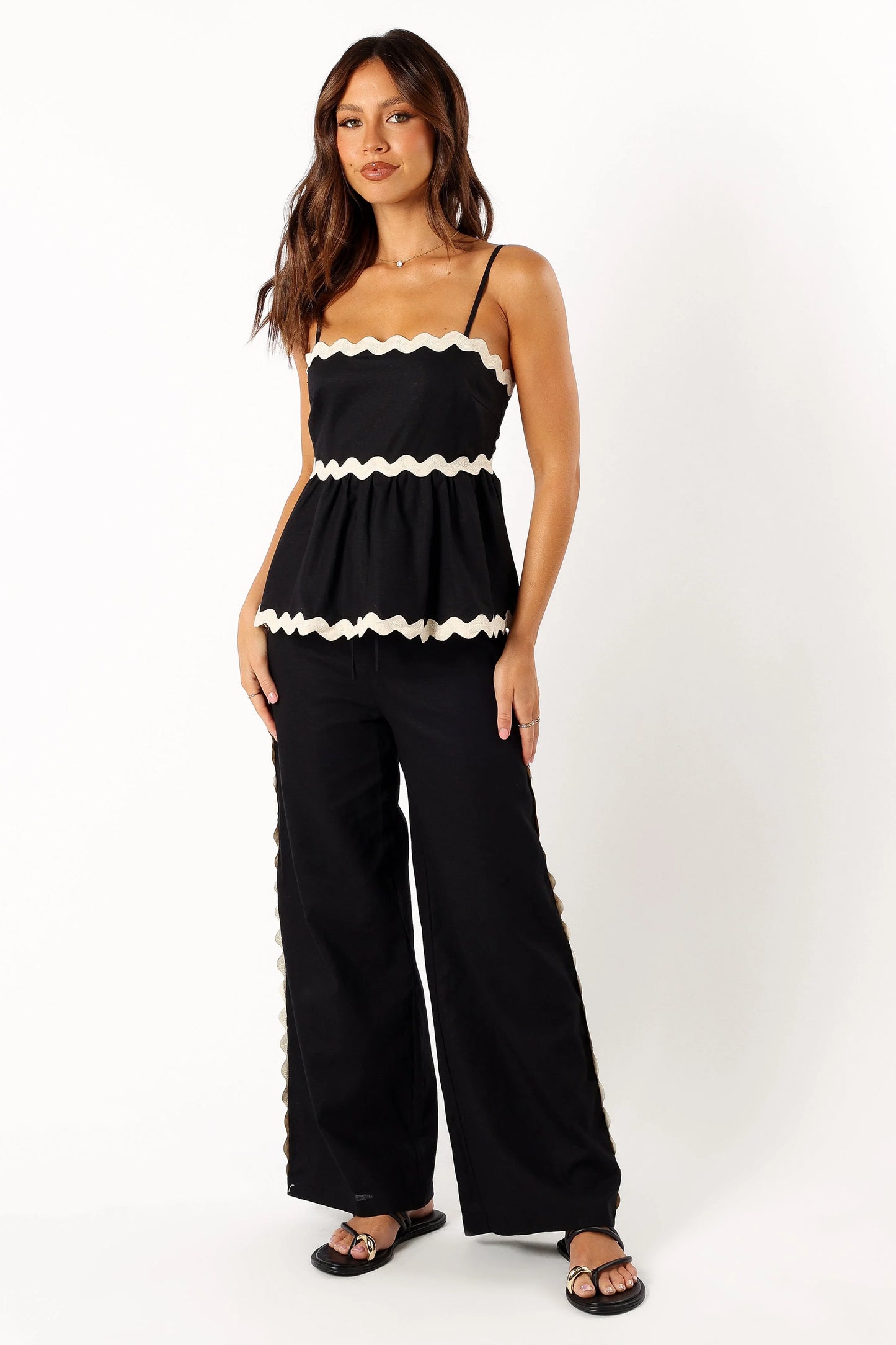 Mollymook Top - Black Cream