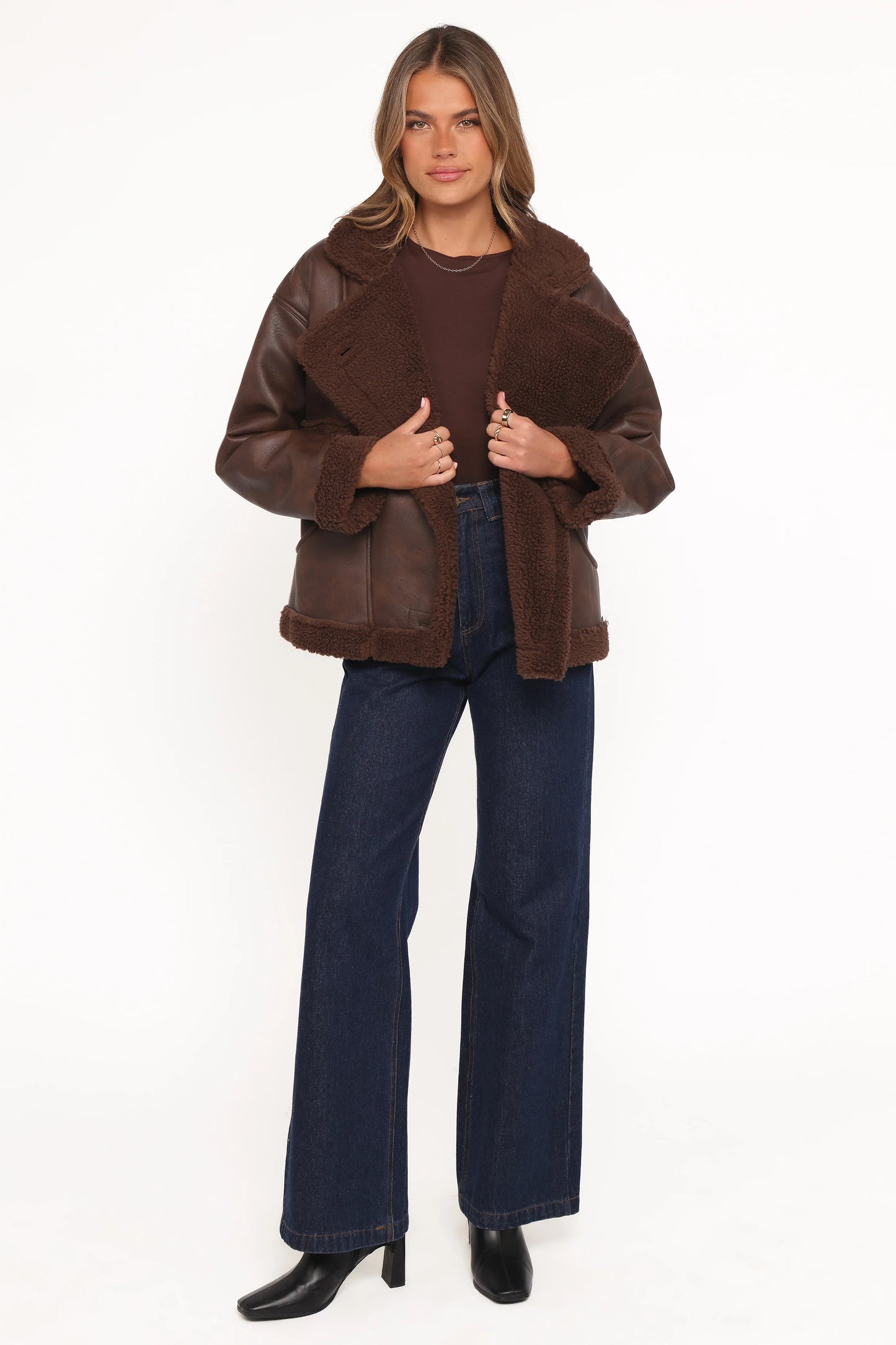 Sherpa Car Coat - Chocolate