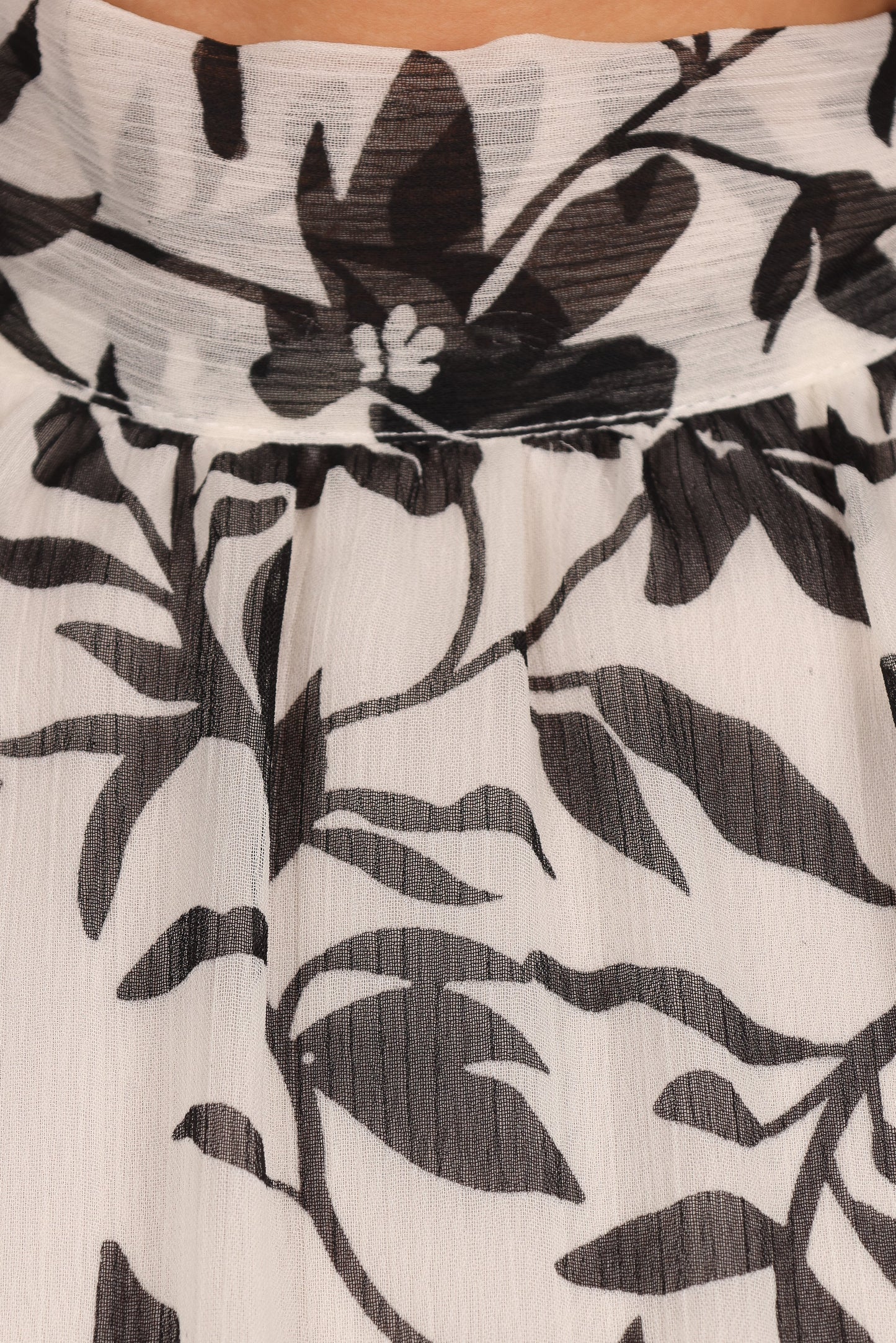 Senna Top - White Black Floral