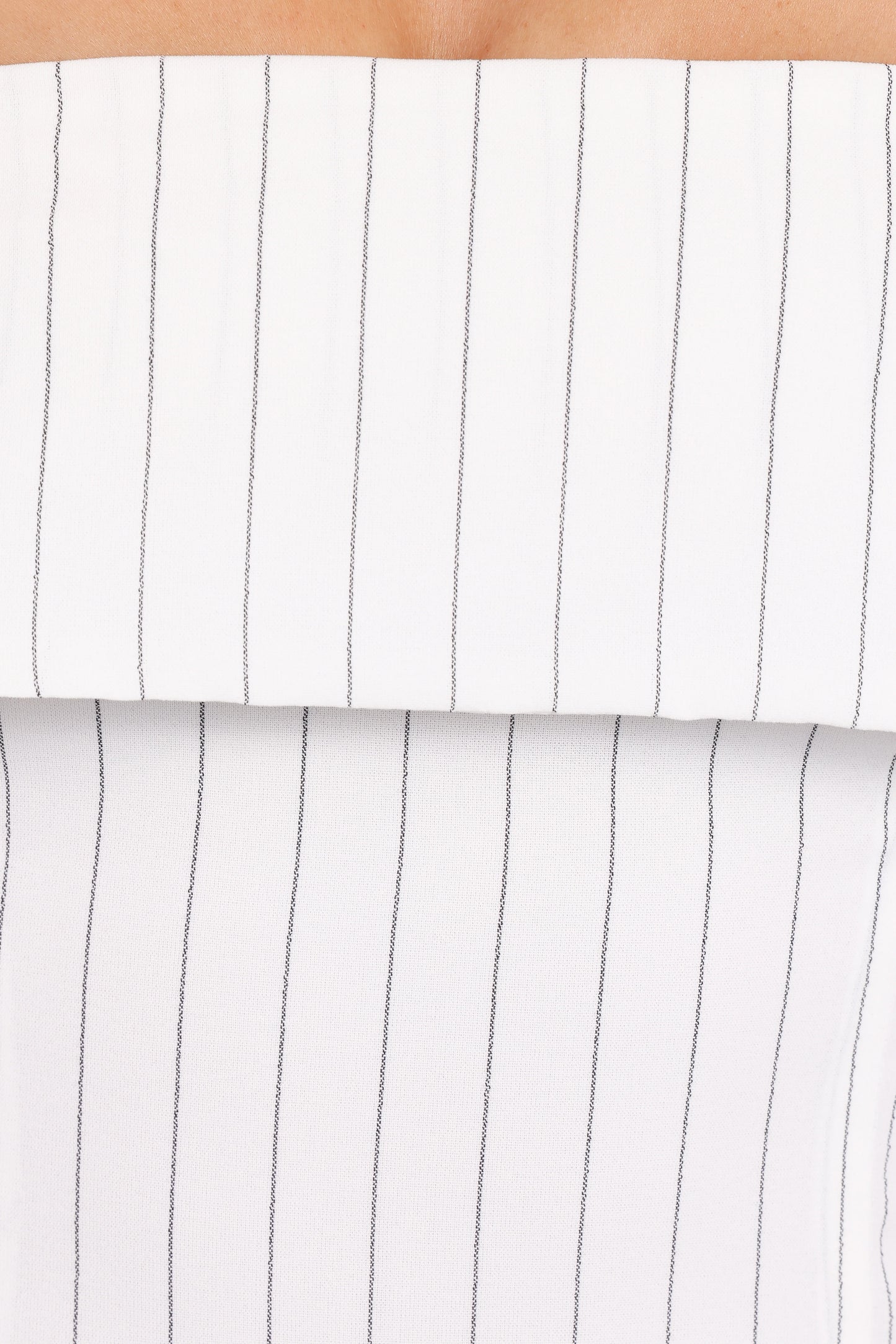 Blakely Wide Leg Pant - White Pinstripe