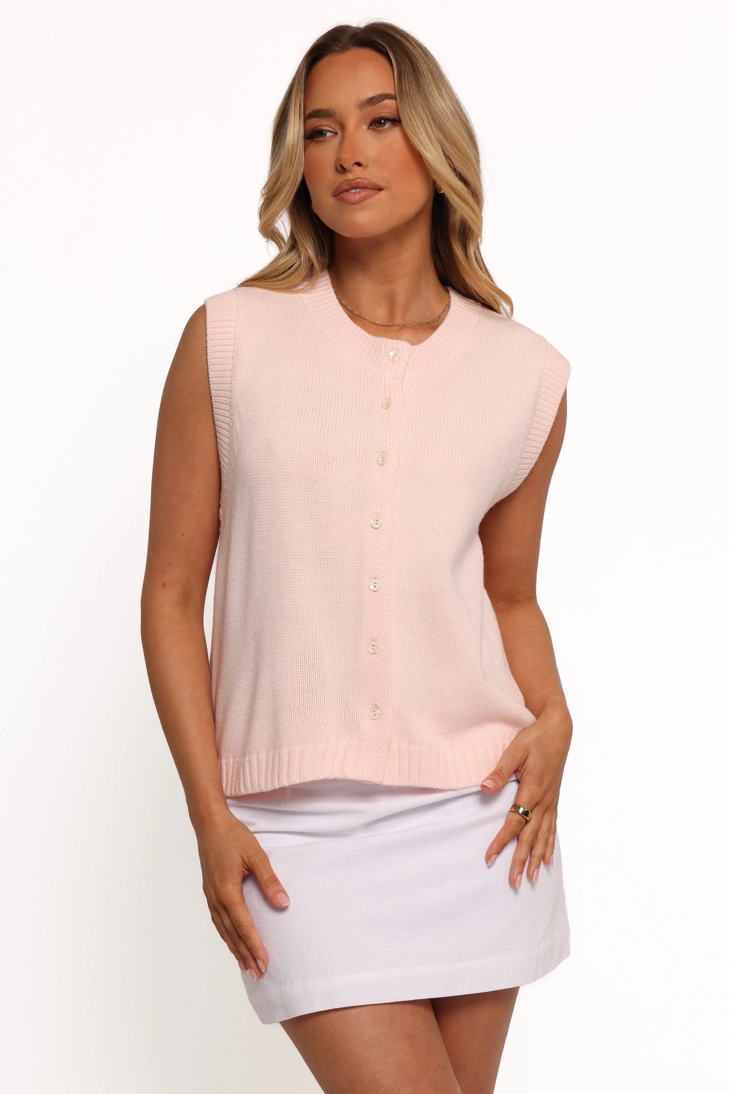 Weston Knit Vest - Pink