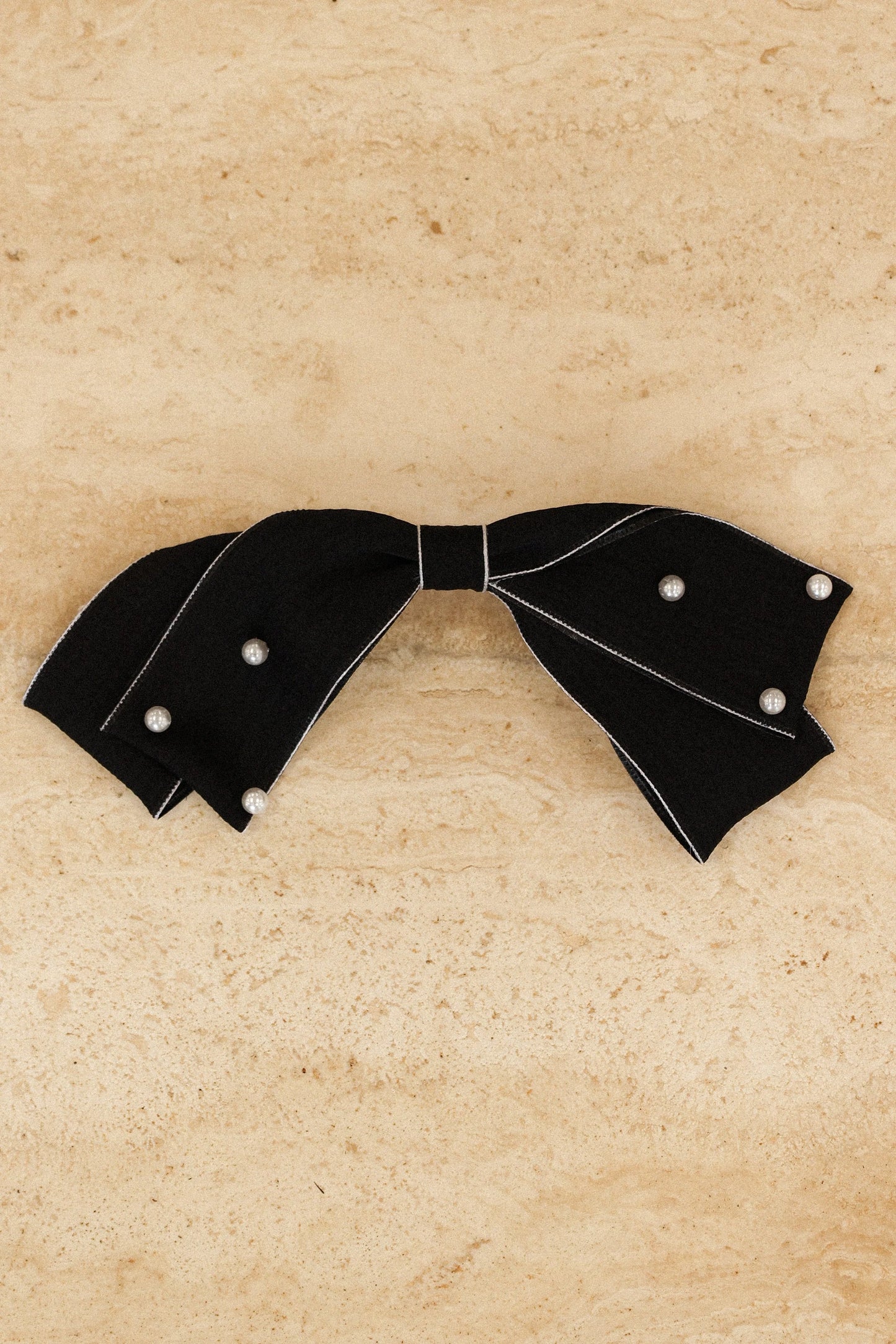 Astor Bow Hair Clip - Black