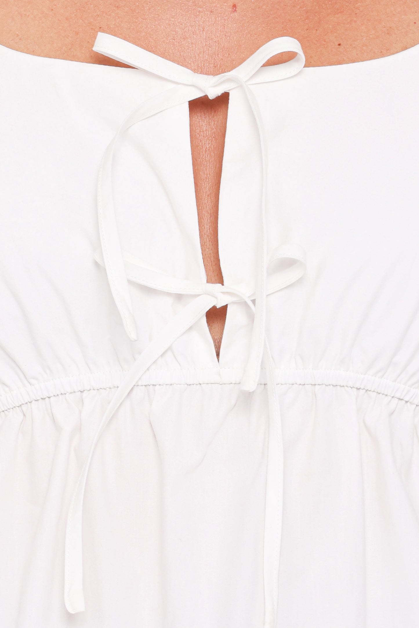 Bairbre Peasant Top - White
