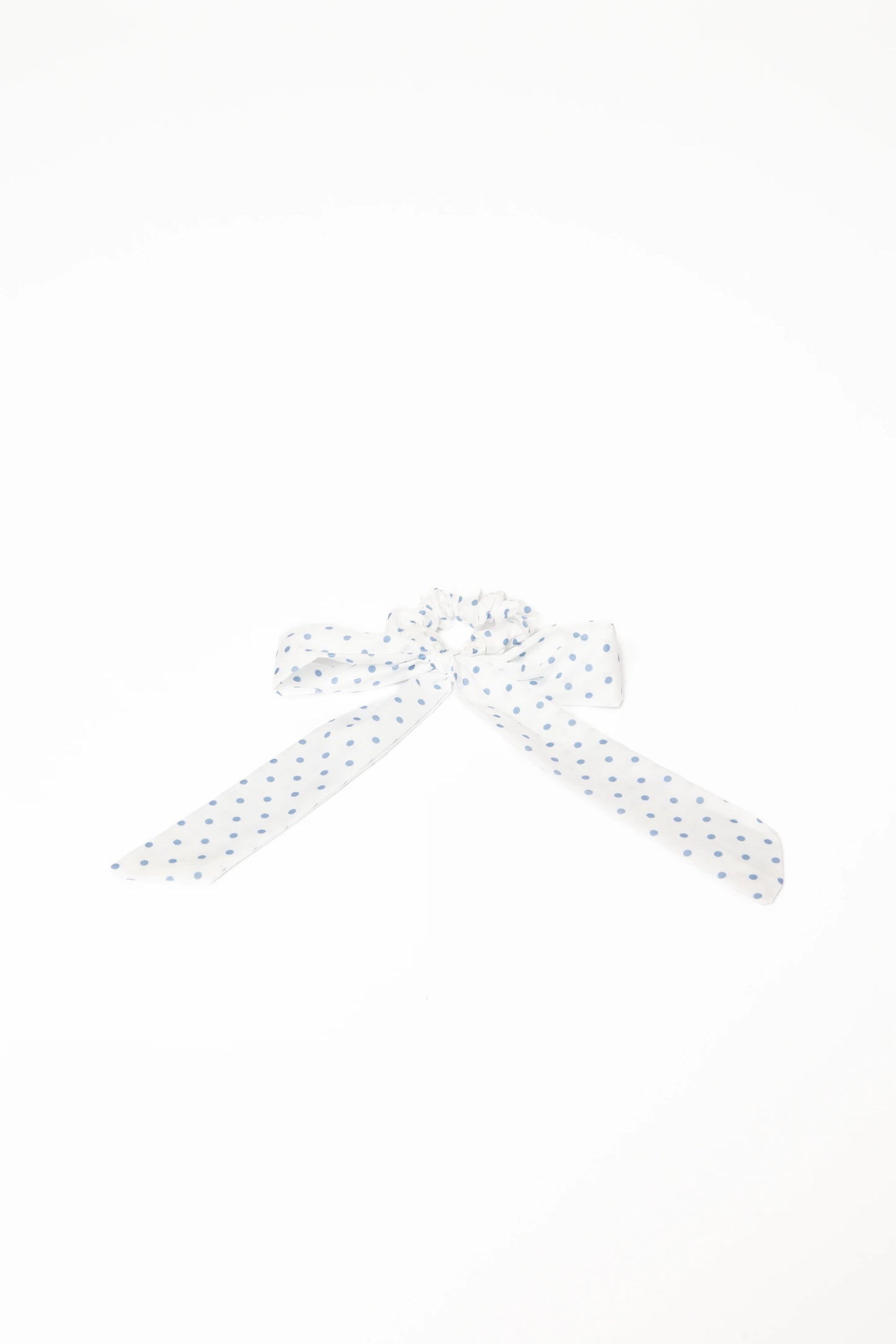 Cass Bow Scrunchie - White