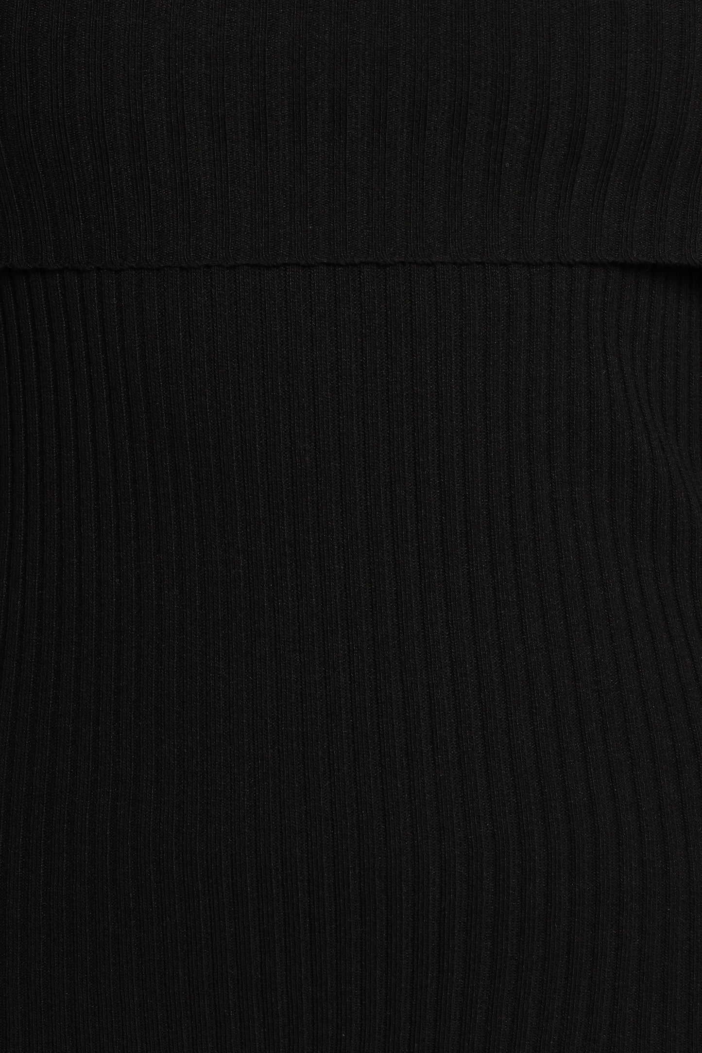 Gindie Ribbed Knit Off The Shoulder Pant Set - Black