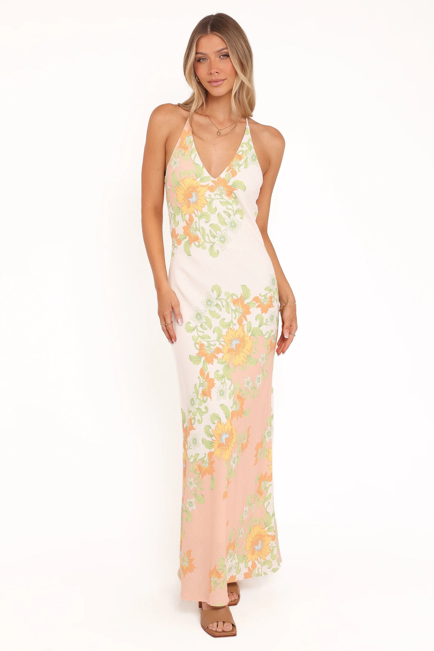 Haruki Maxi Dress - Yellow Spring Floral