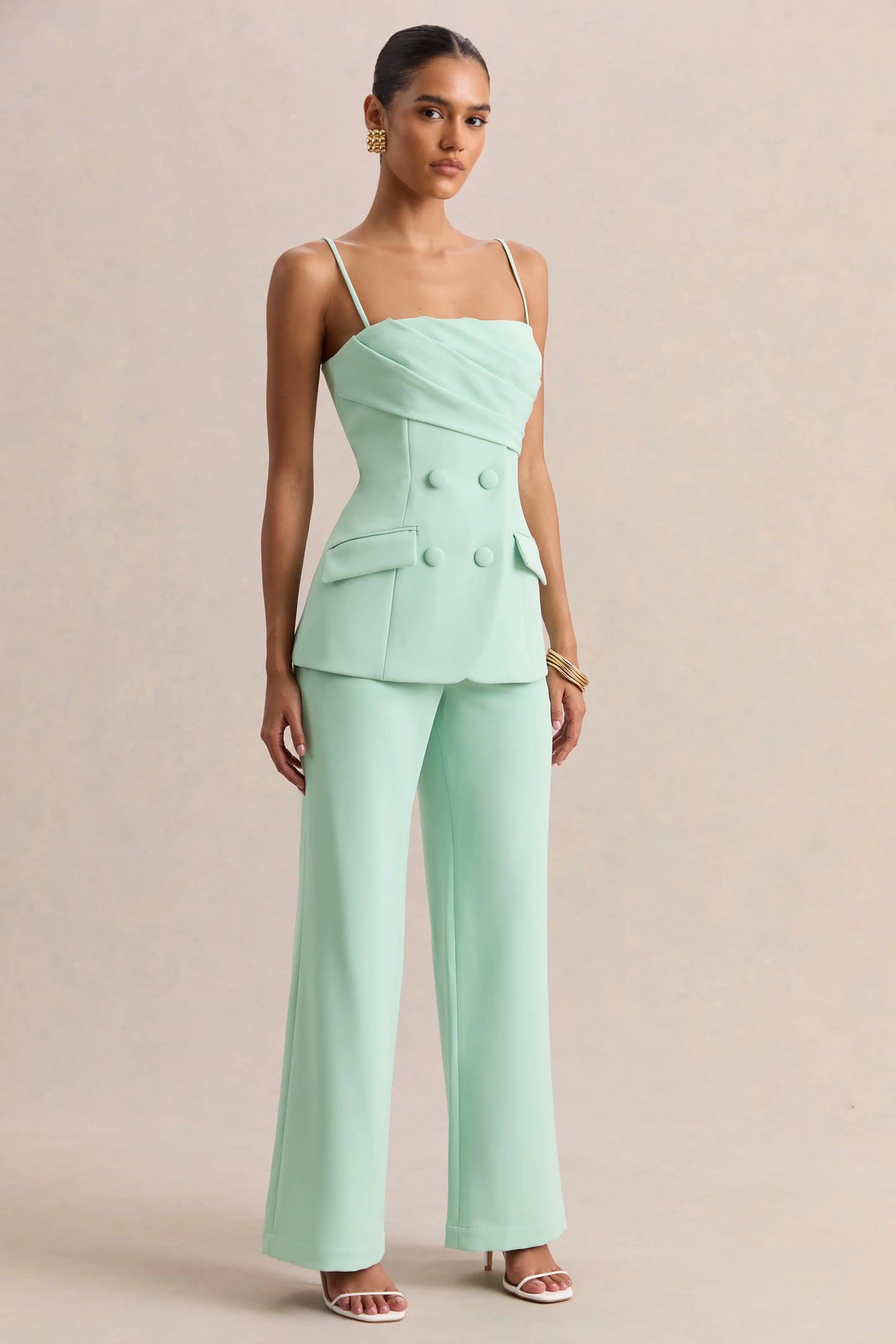 Malou Sage Tailored Trousers