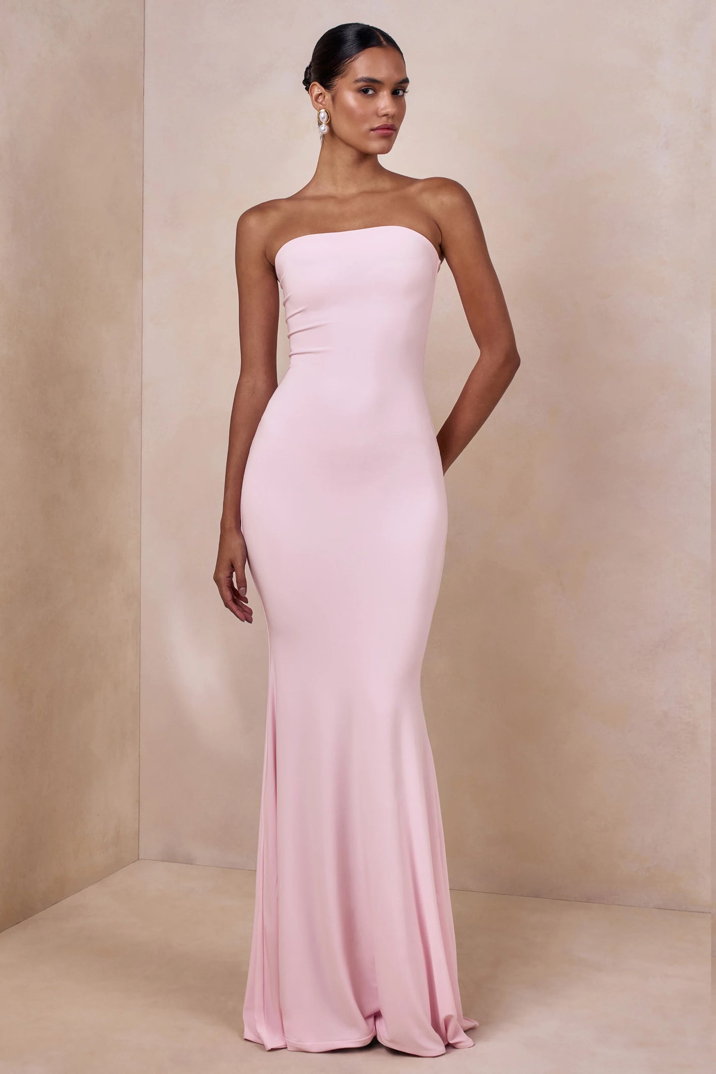Ceremony Pink Bandeau Maxi Dress