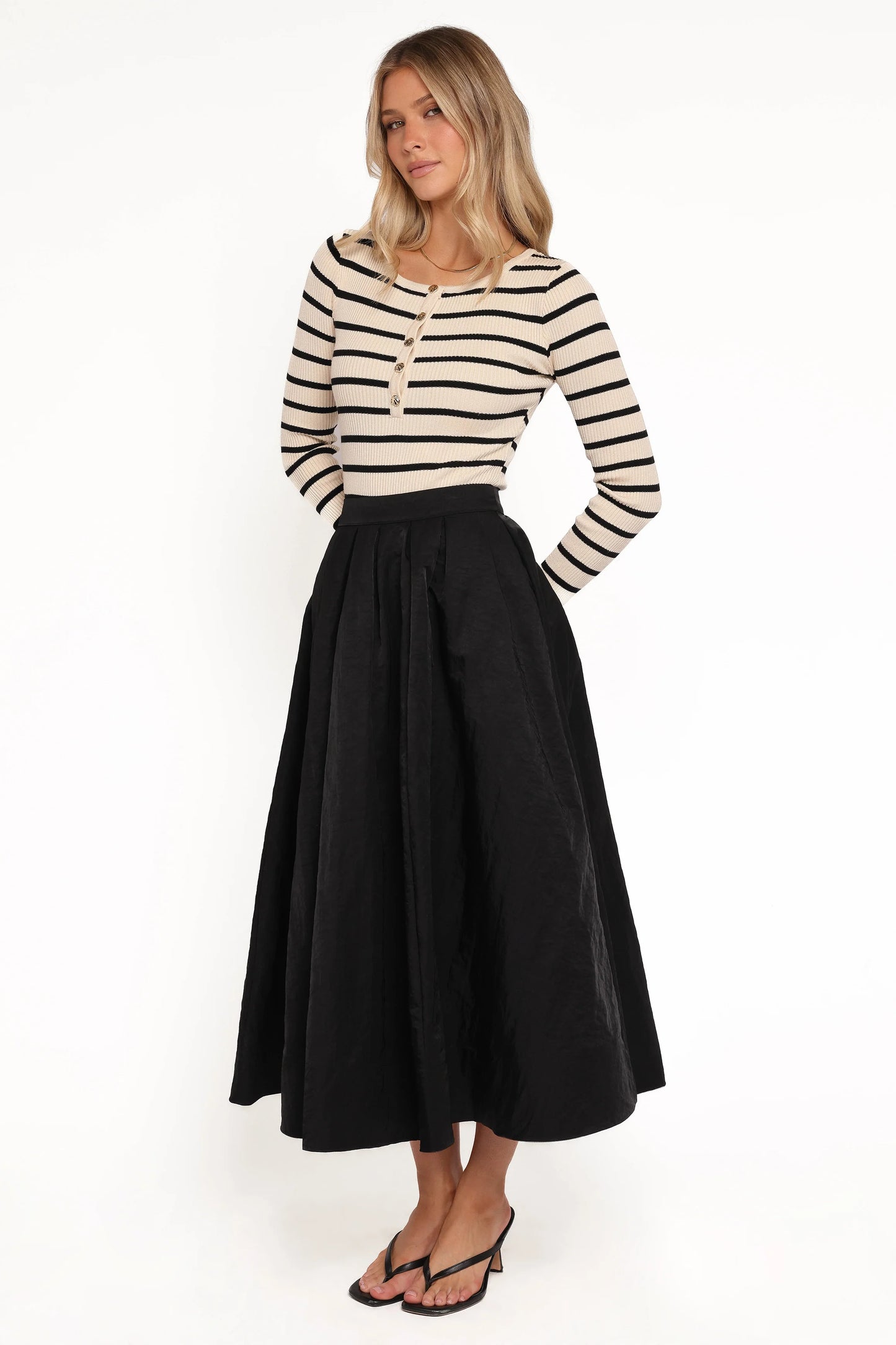 Yuki Circle Skirt - Black