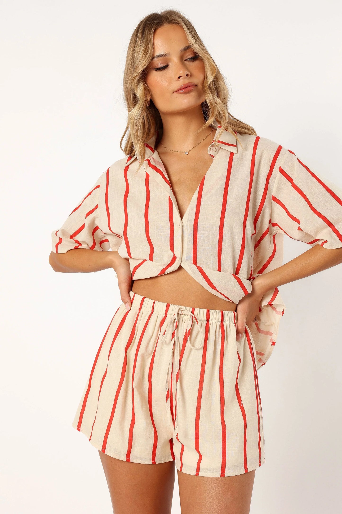 Myles Short Set - Red Stripe
