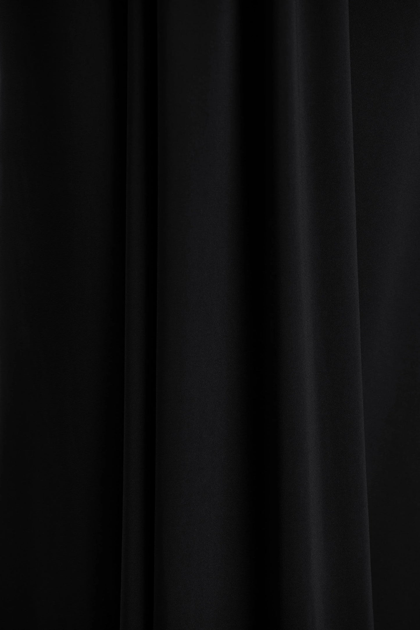 Flashy Black Plunge-Neck Maxi Dress With Ruched Detailing