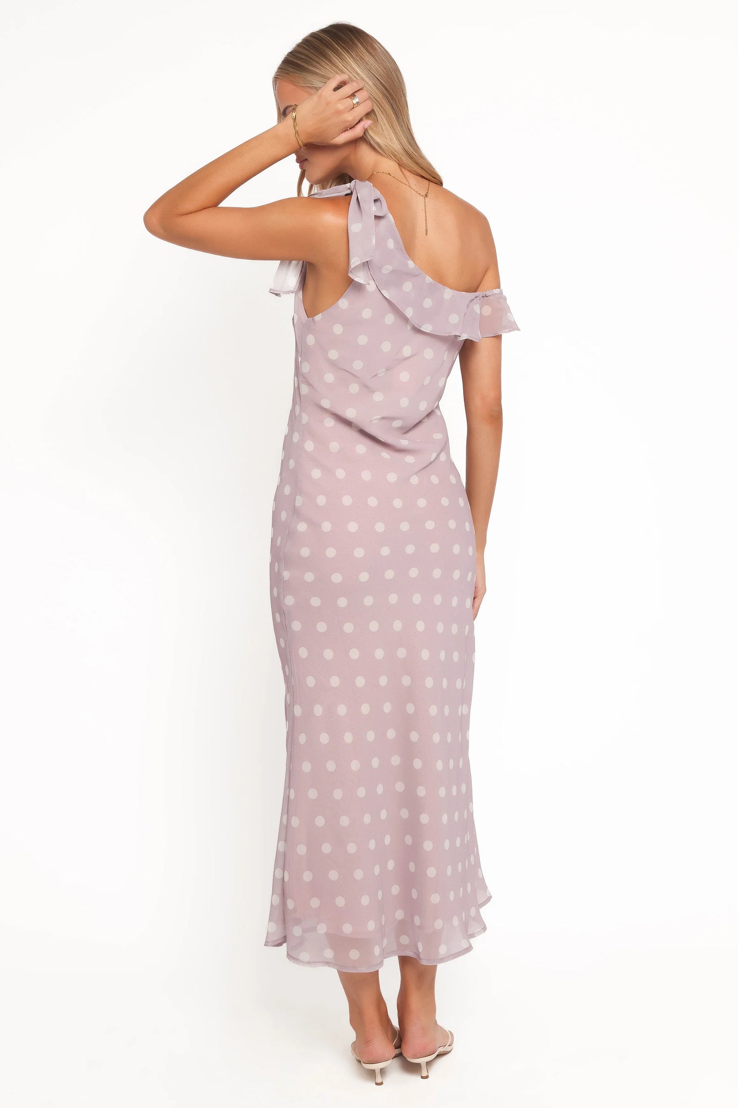 Celestine Maxi Dress - Lavender Polka Dot