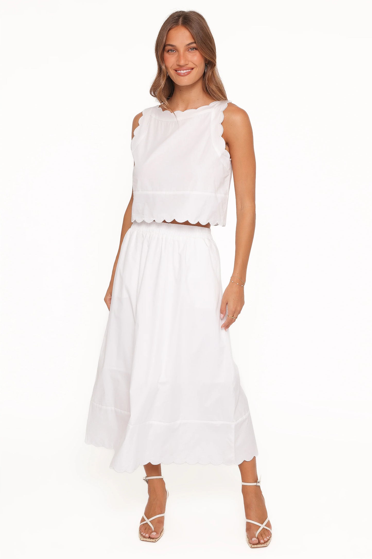 Heather Maxi Skirt Set - White