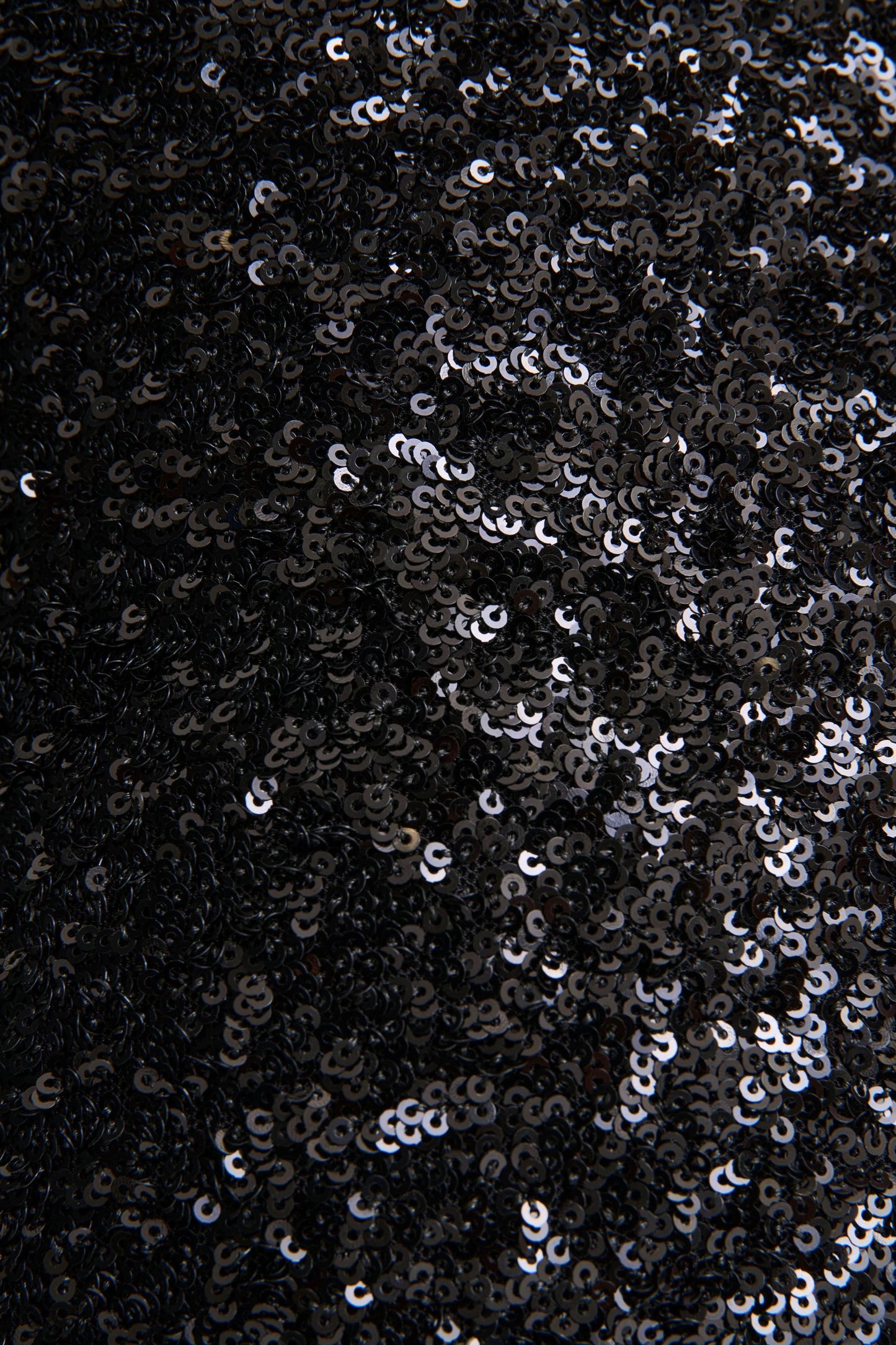 Mery Black Sequin High-Neck Wrap Maxi Dress With One-Long Sleeve