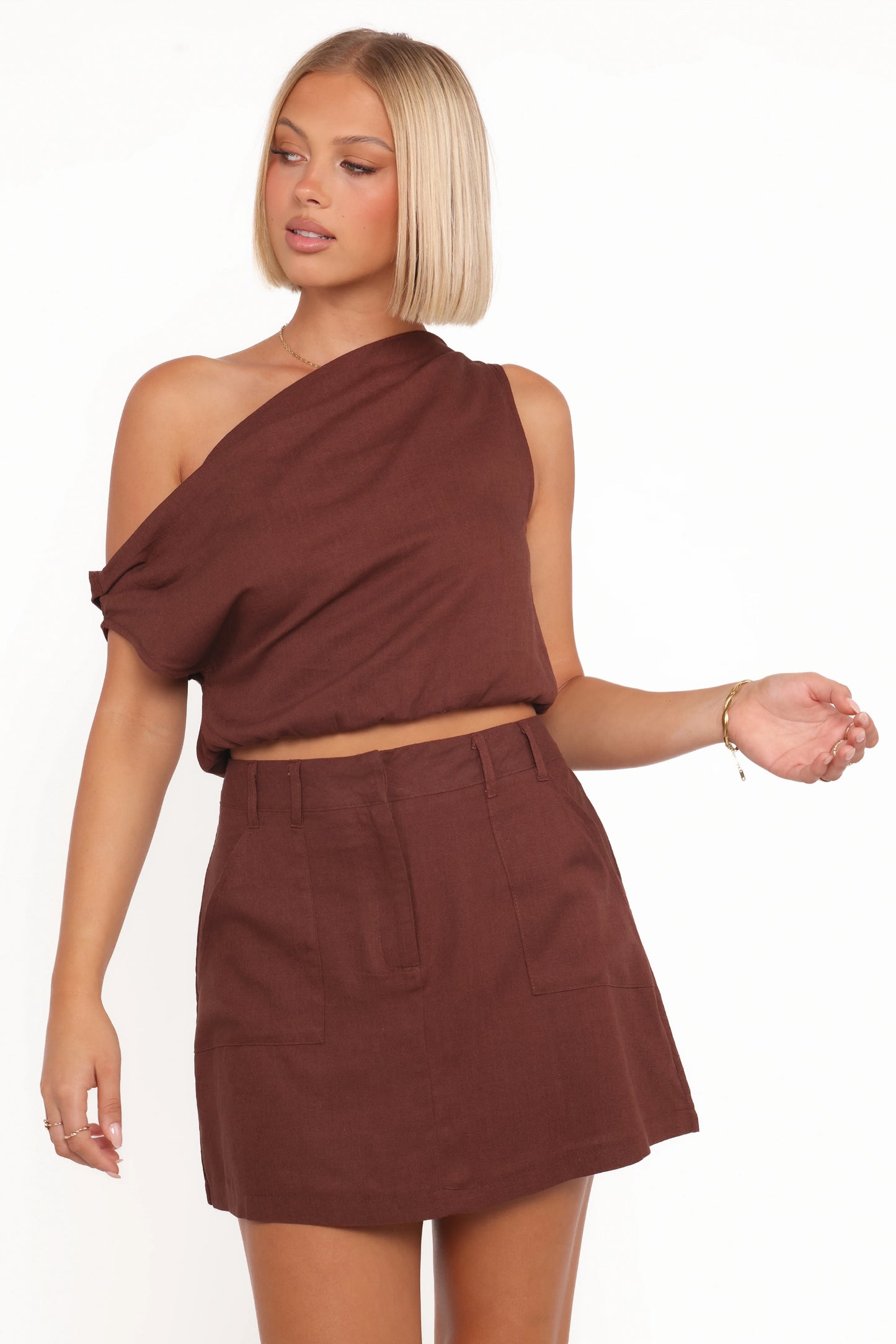 Shaw Mini Skort - Chocolate Brown