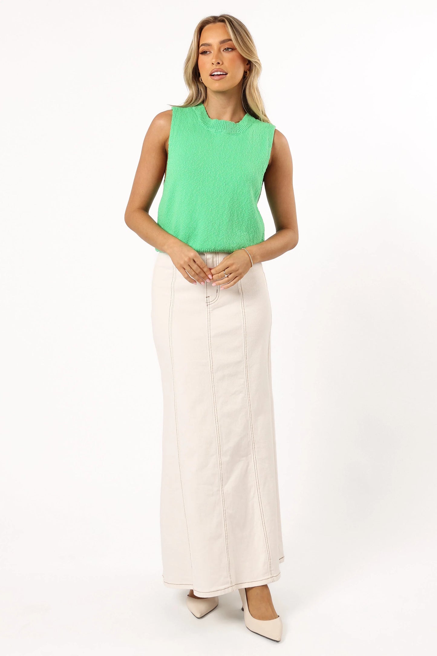 Cece Open Back Top - Green