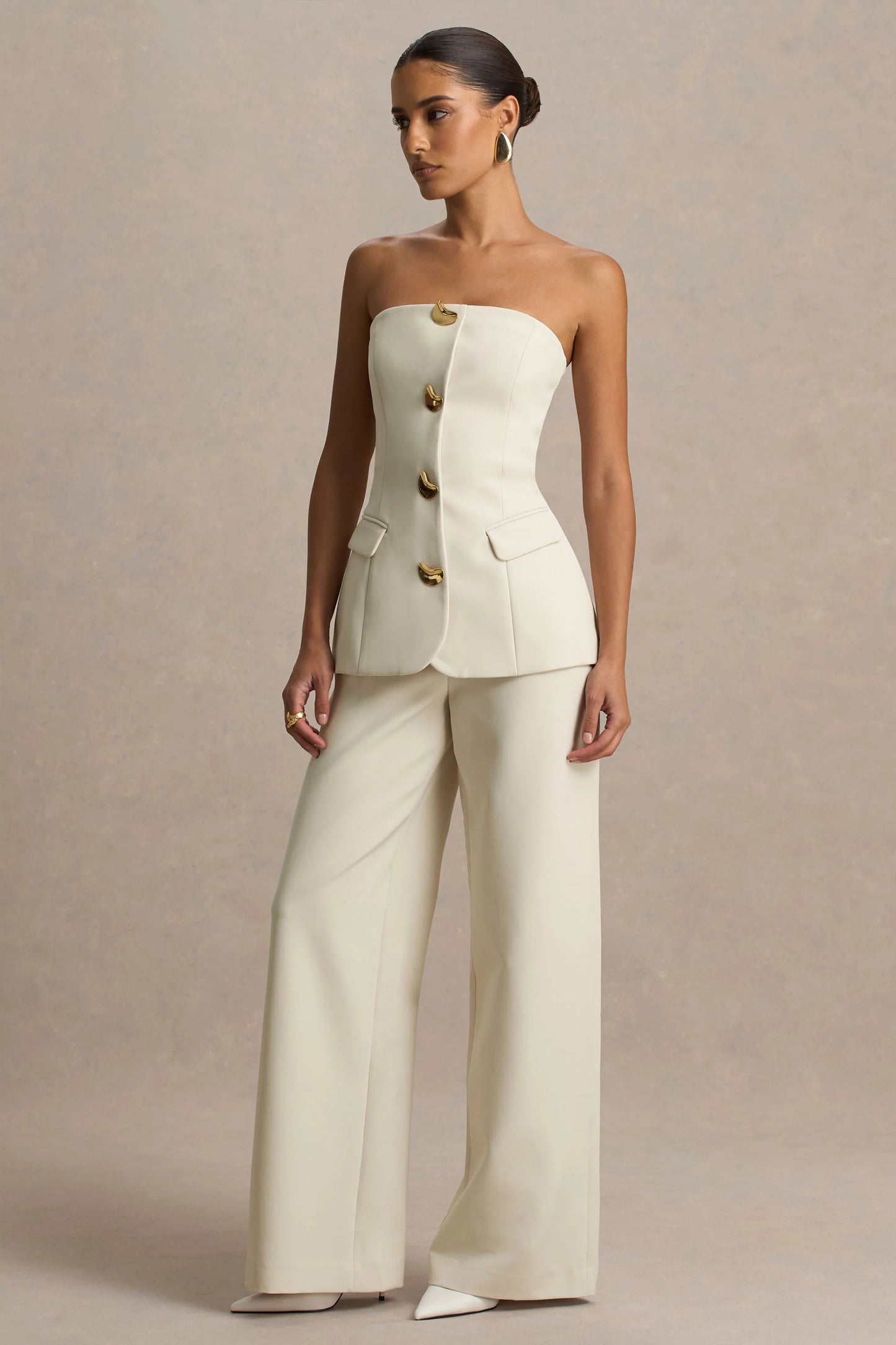 Zoey Nude Bandeau Jumpsuit