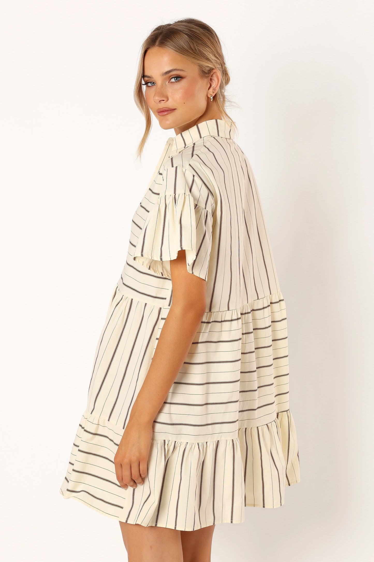 Peachy Mini Dress - Beige Tan