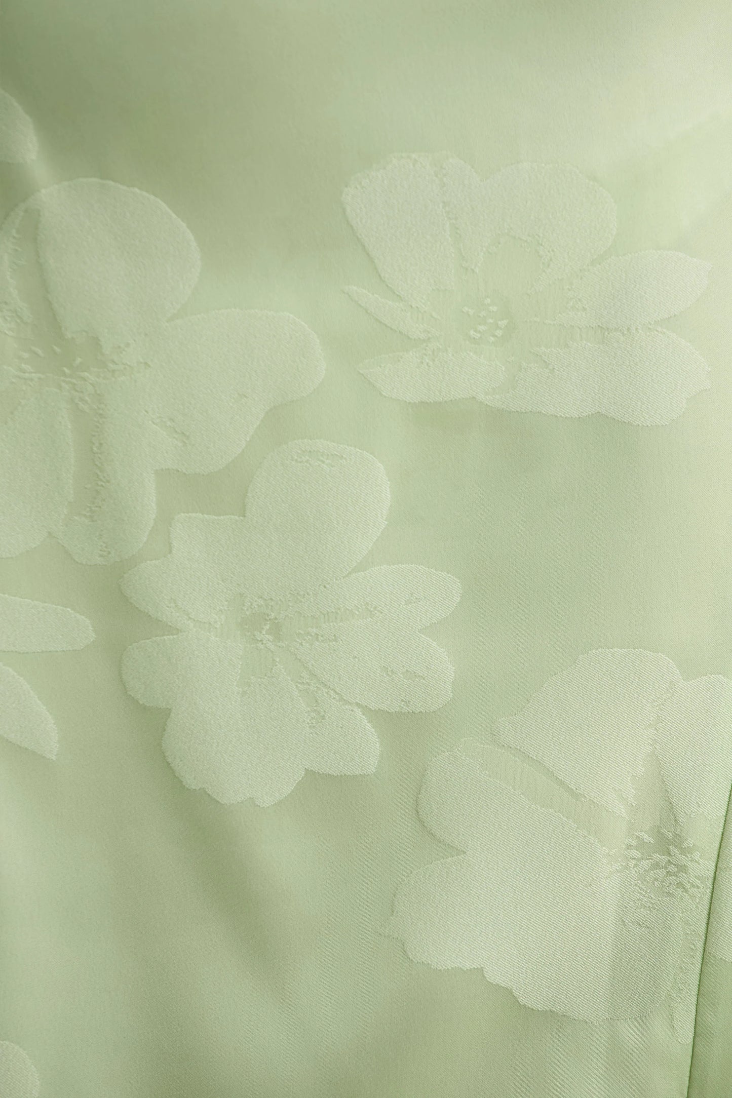 Maddie Light Green Floral Print Satin Cowl-Neck Maxi Dress