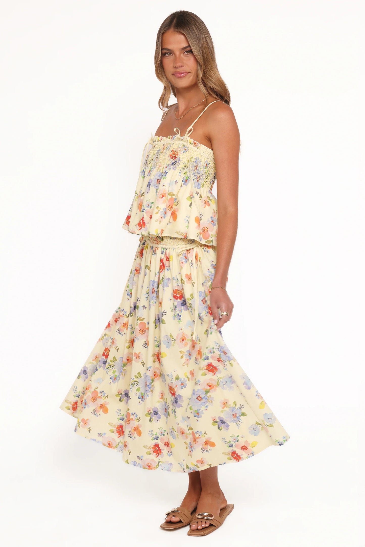 Saskia Maxi Skirt - Lemon Floral