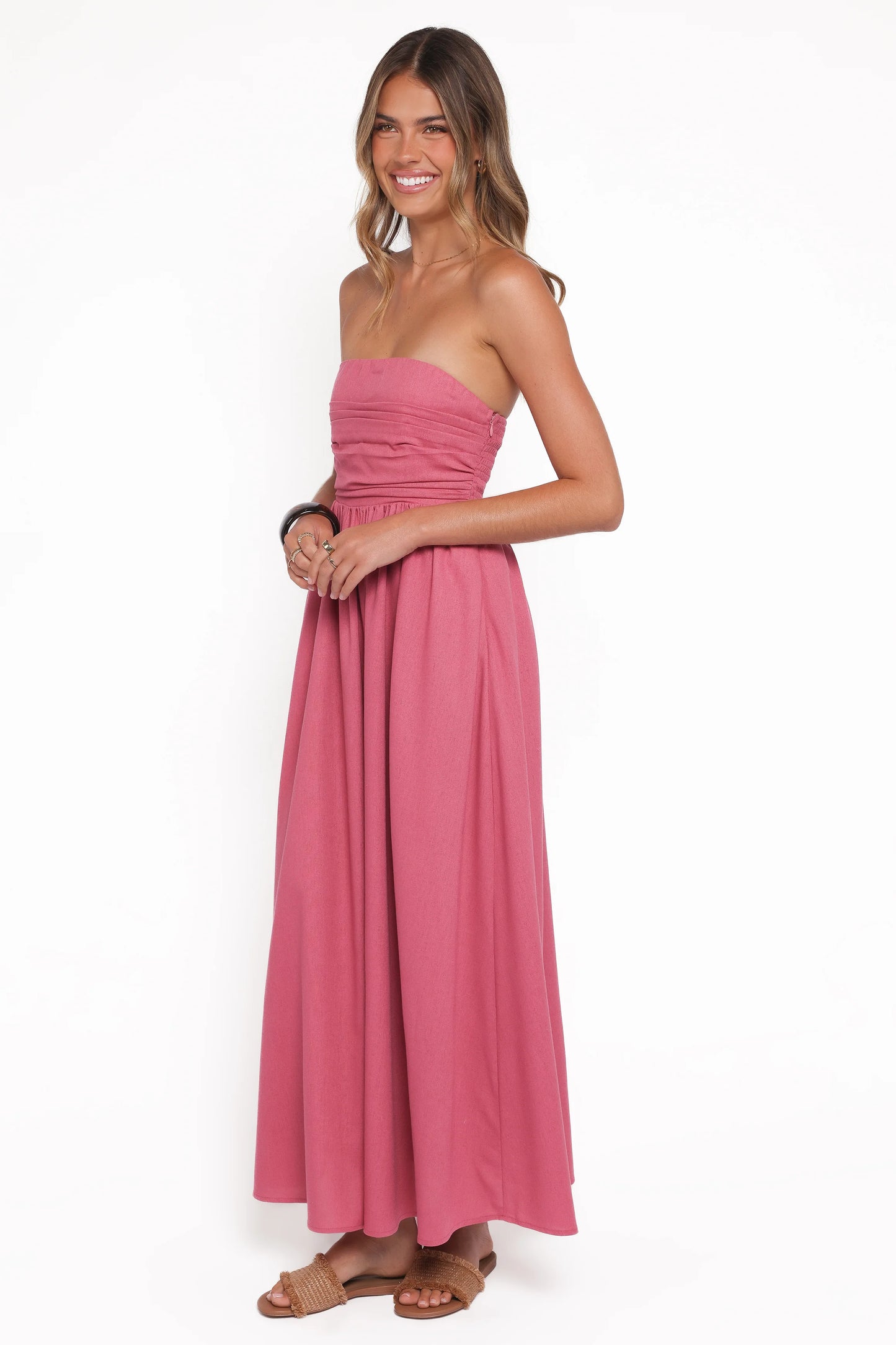 Kayt Strapless Dress - Petal Pink