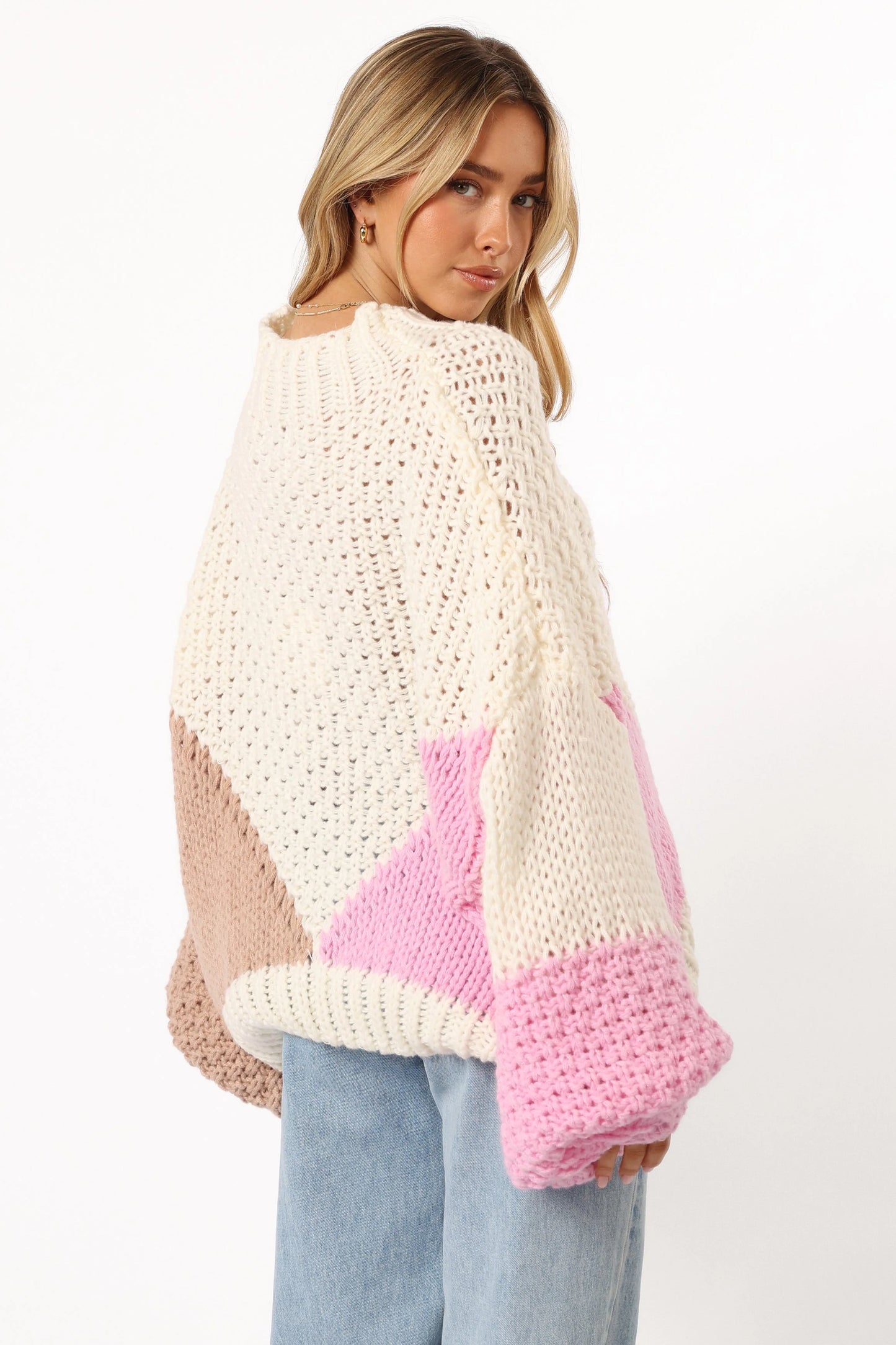 Koda Pattern Knit Sweater - Pink Multi