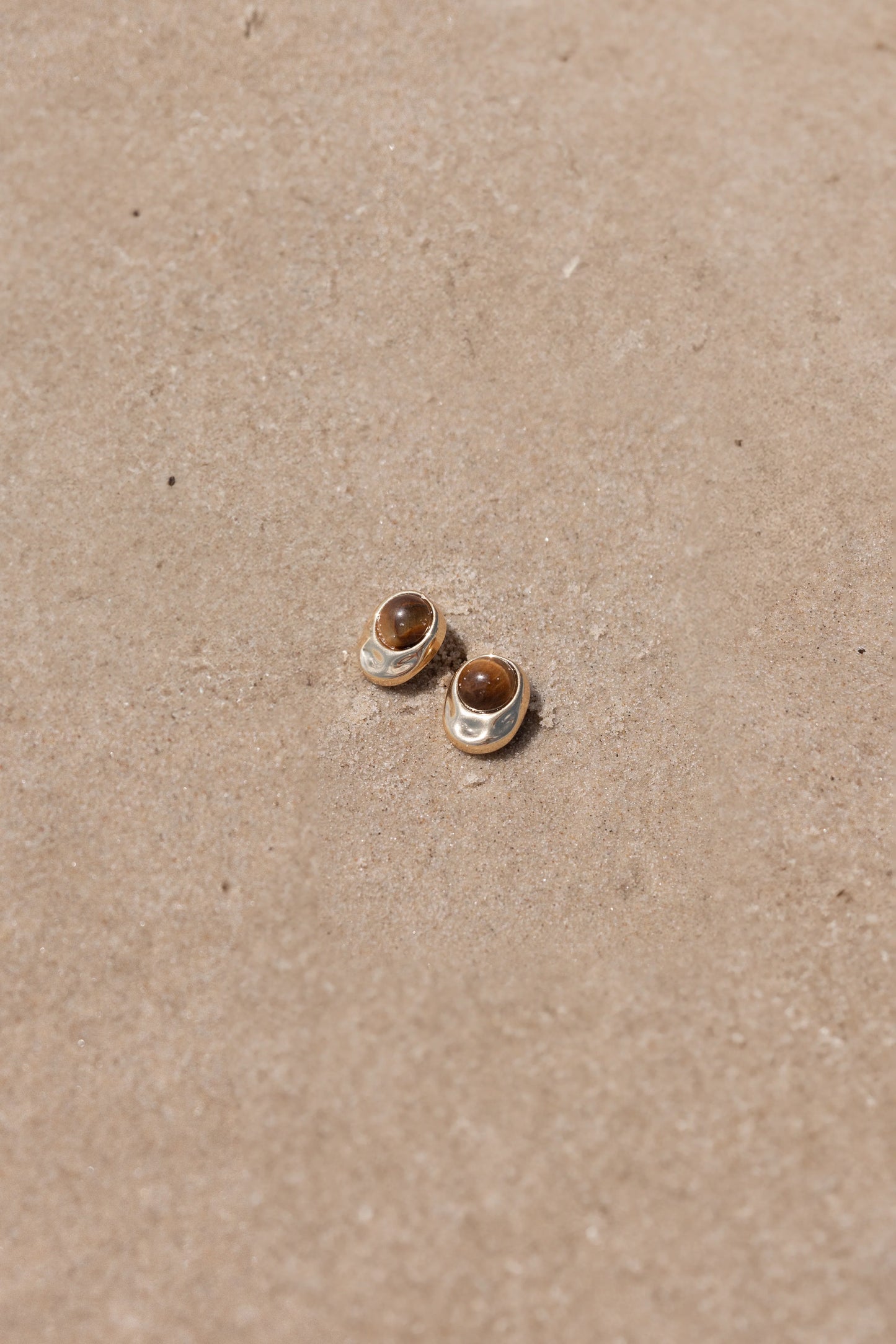 Nova Earrings - Brown/Gold